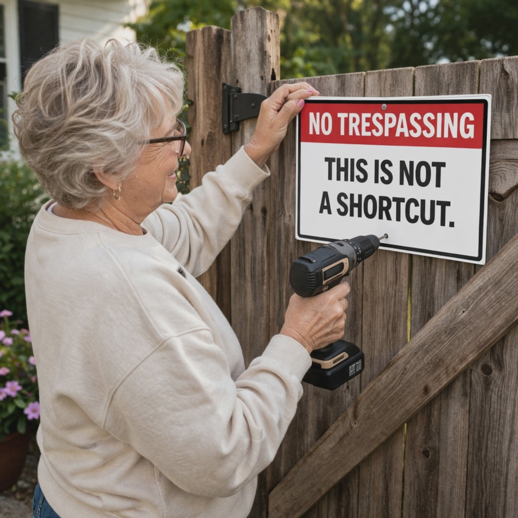 No Trespassing This Is Not A Shortcut Sign 13x19 Laminated Outdoor Warning Sign Private Property Yard Sign Funny Security Sign