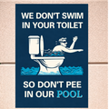 Funny Pool Sign Don’t Pee In Pool Humor Pool Decor 13x19 Laminated Pool Rules Sign Backyard Pool Humor Sign