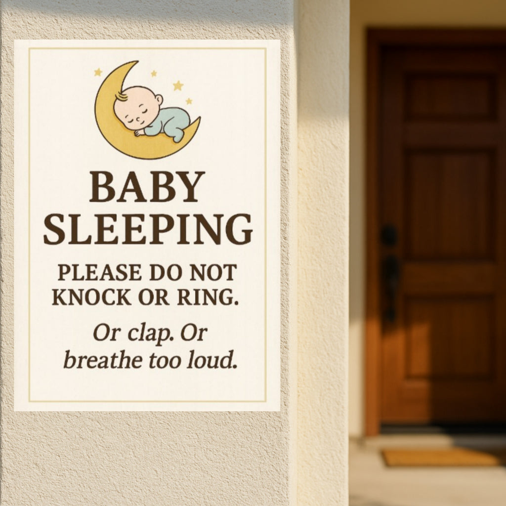 No Soliciting Door Sign – Funny Do Not Knock Sign | Home Privacy Warning Sign 13x19in