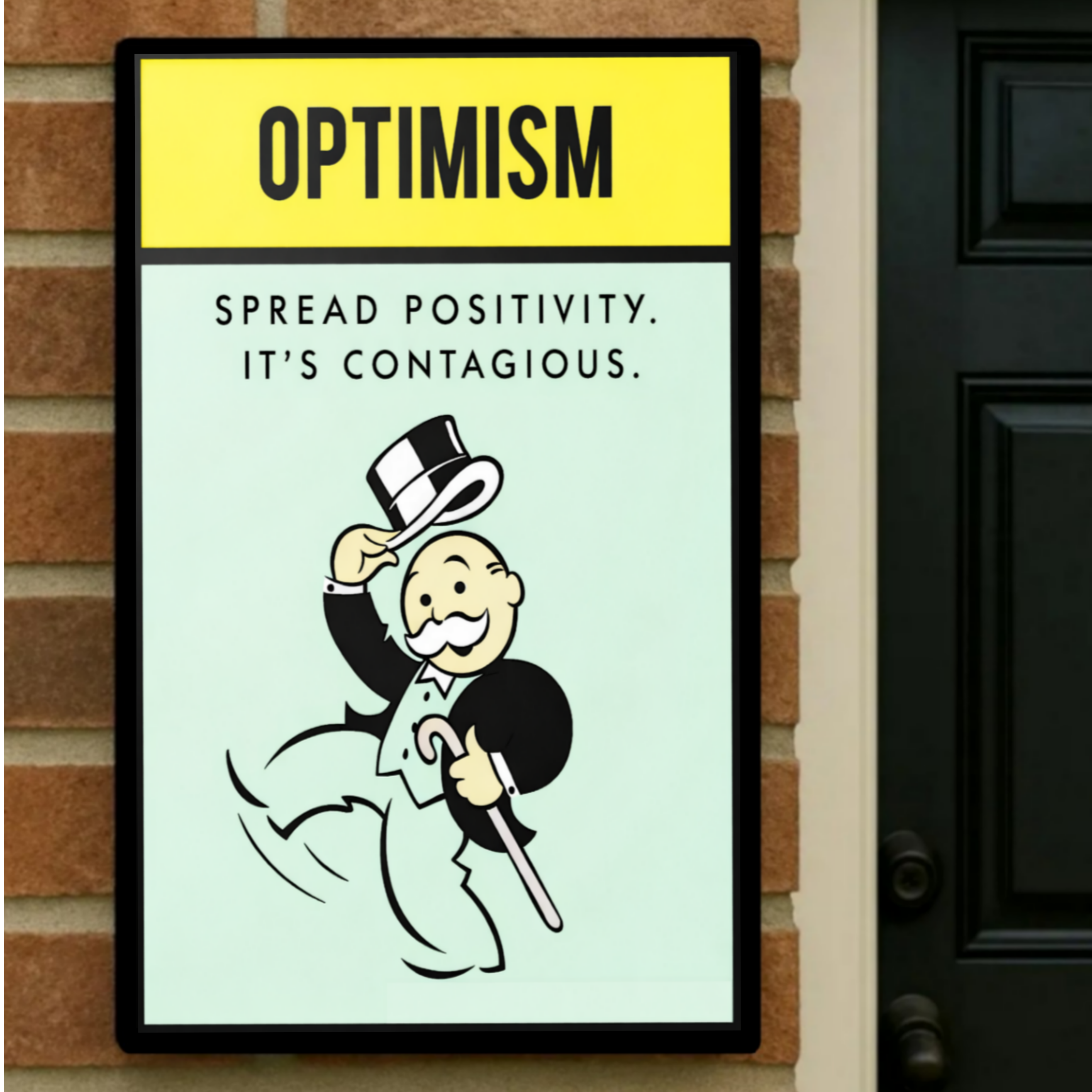 Optimism Spread Positivity Wall Art – Positive Mindset Laminated or Framed| Inspirational Office Decor