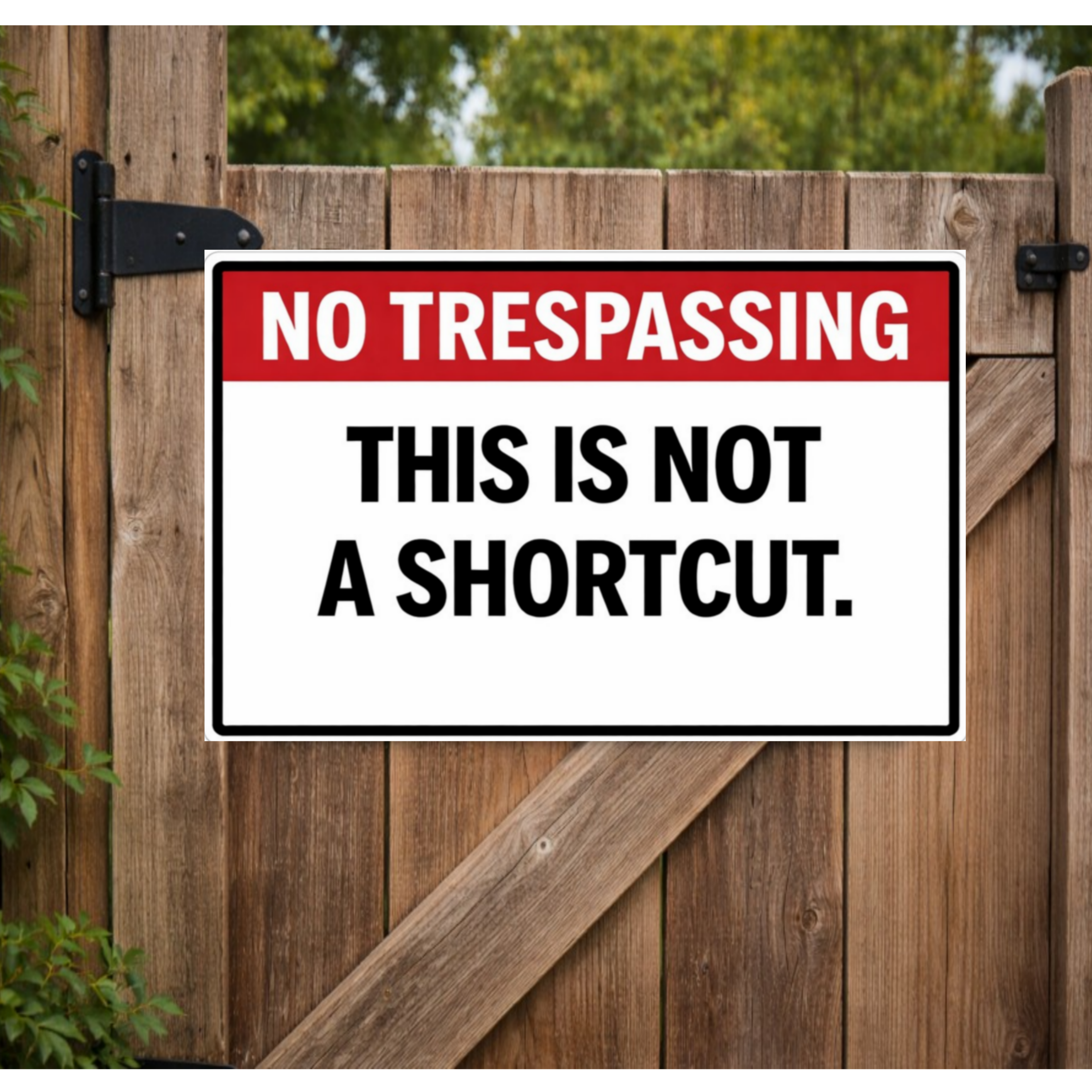 No Trespassing This Is Not A Shortcut Sign 13x19 Laminated Outdoor Warning Sign Private Property Yard Sign Funny Security Sign