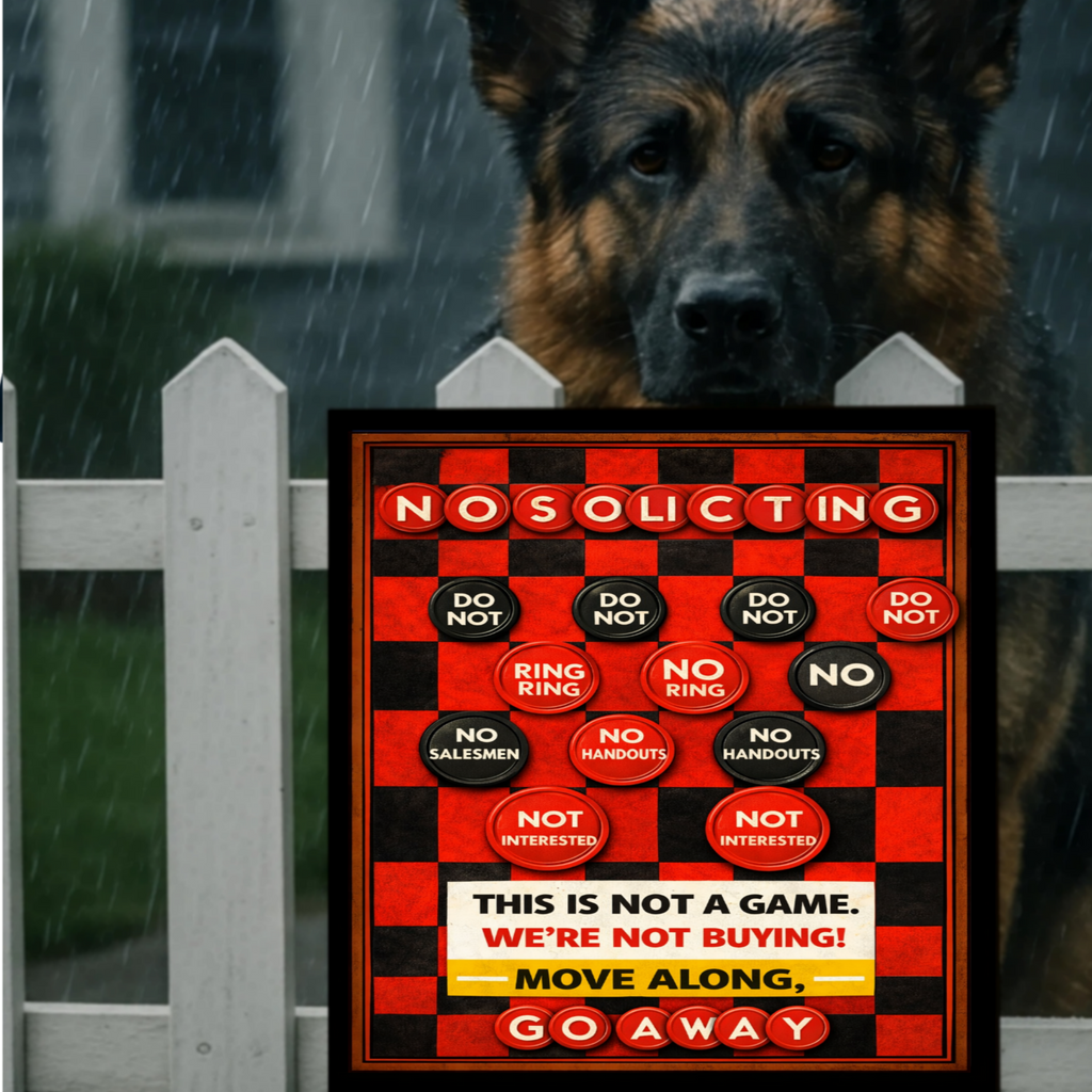 No Trespassing Chess Sign Keep Out Or Pay The Price 13x19 Laminated Warning Sign Unique Strategy Design Home Security Decor