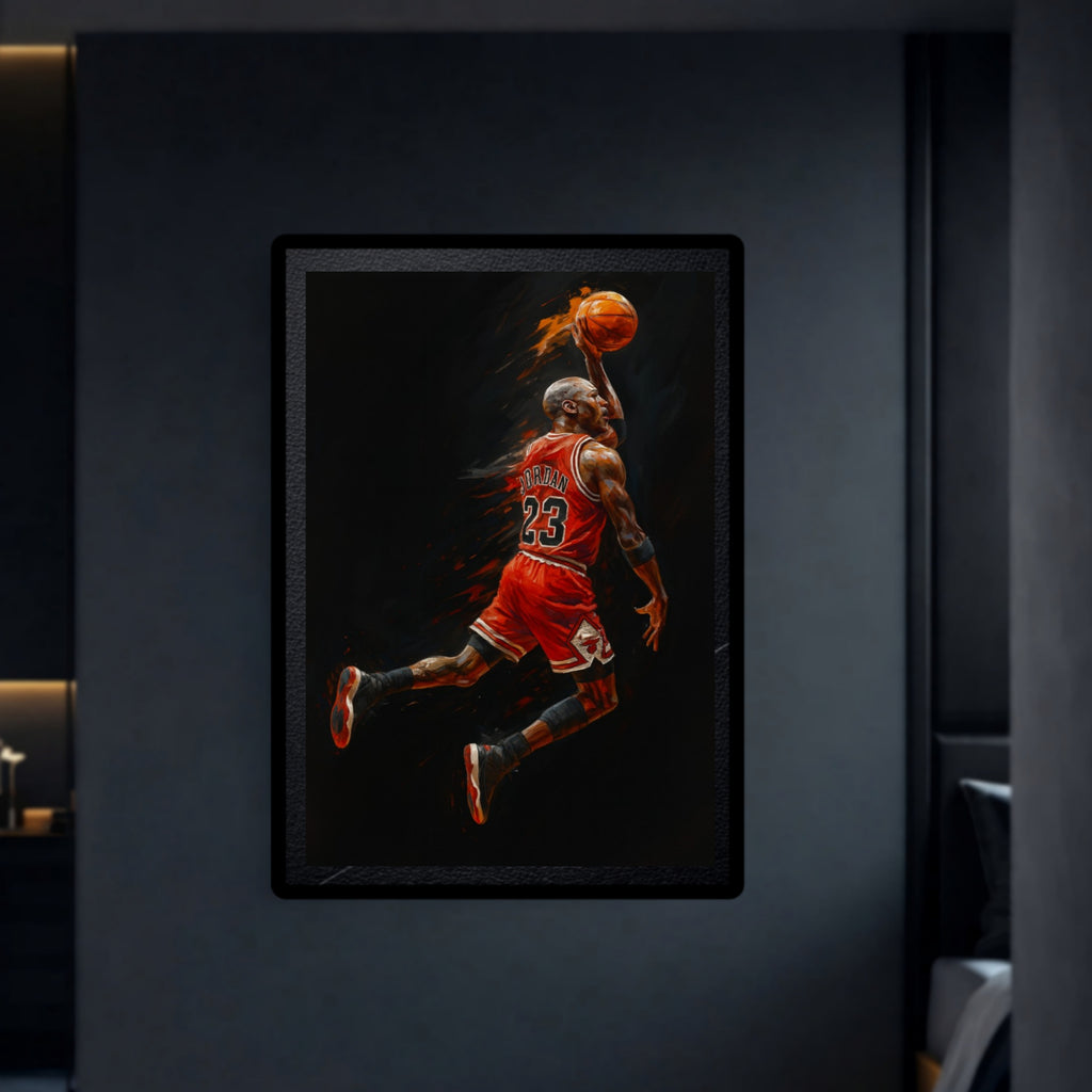Legendary MJ Basketball Wall Art Inspired by Jordan Dunk Poster Sports Wall Decor Athlete Motivation Print 13x19 Laminated