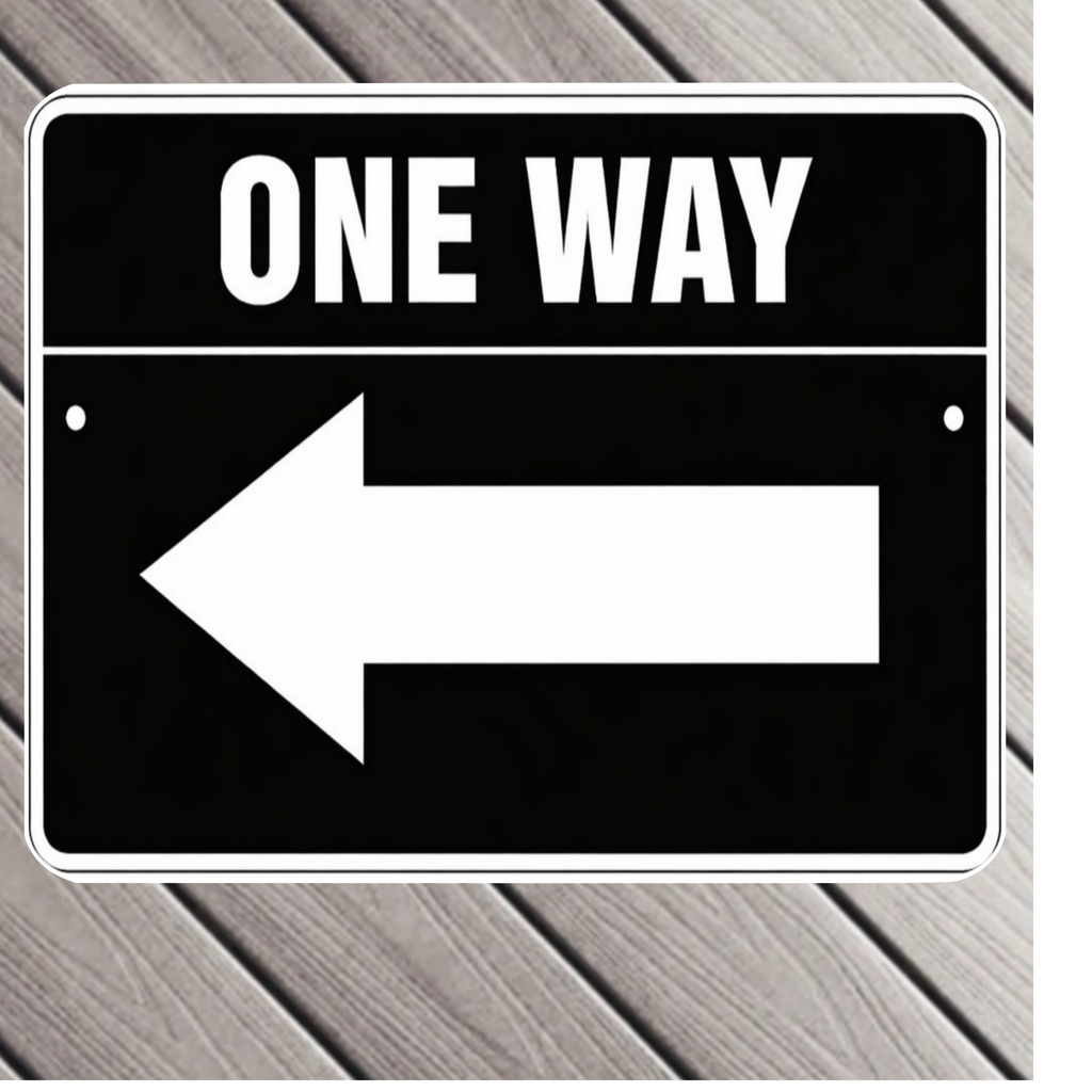 One Way Left Arrow Sign 12x12 – Directional Traffic Sign, Driveway Garage Business Sign, Laminated Aluminum Backing Weather Resistant