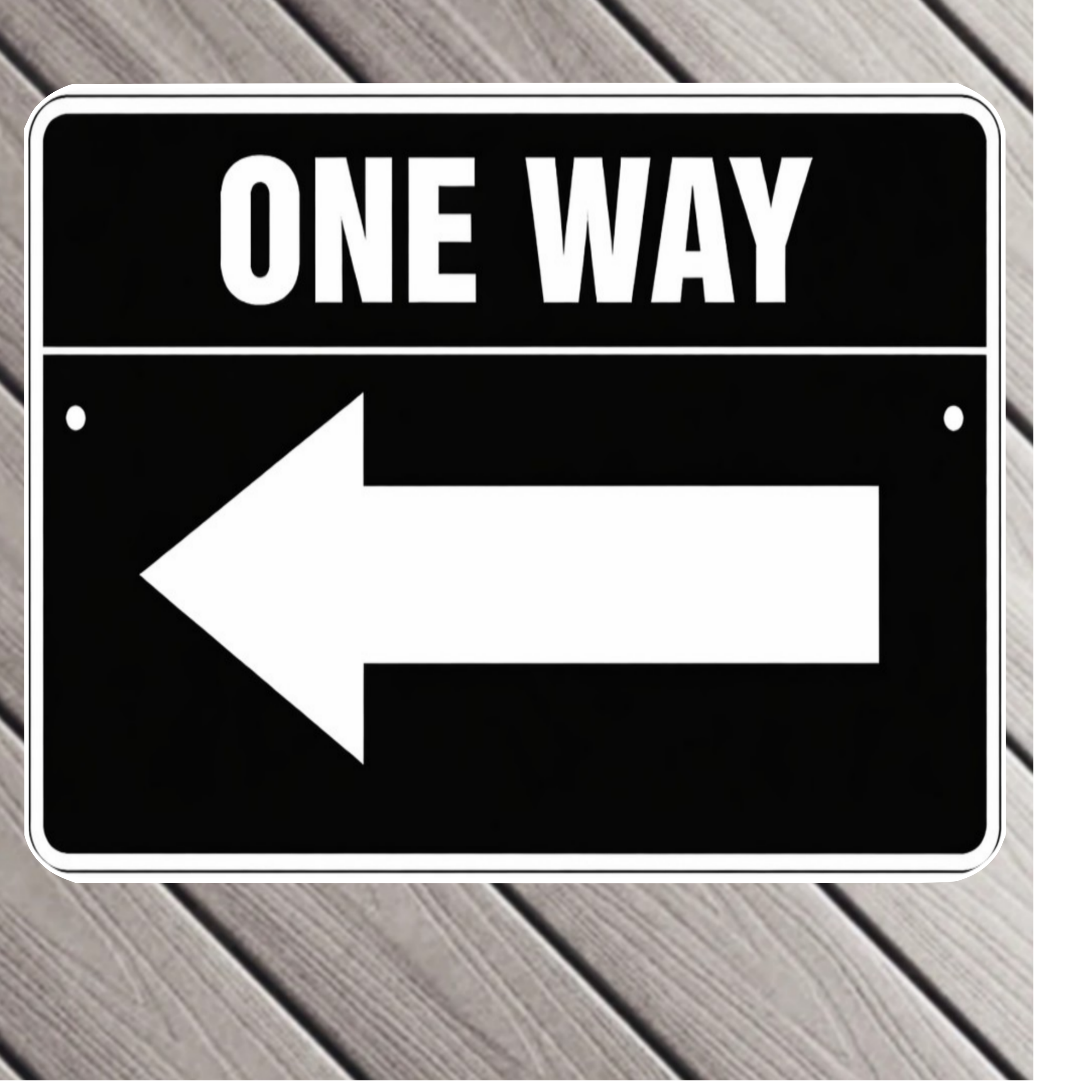 One Way Left Arrow Sign 12x12 – Directional Traffic Sign, Driveway Garage Business Sign, Laminated Aluminum Backing Weather Resistant
