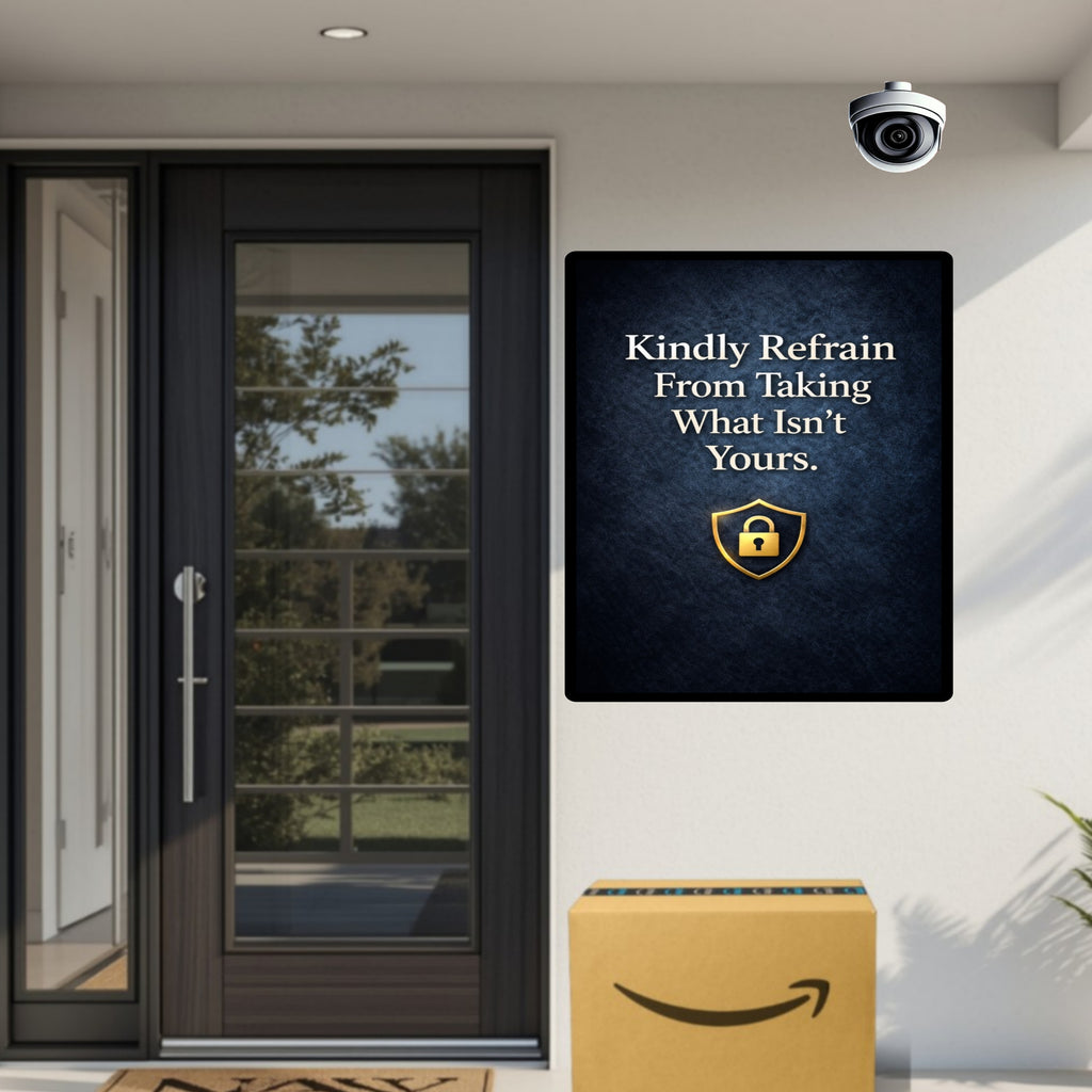 No Trespassing Theft Warning Sign 13x19 Laminated Kindly Refrain From Taking What Isn’t Yours Elegant Security Sign