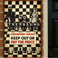 No Trespassing Chess Sign Keep Out Or Pay The Price 13x19 Laminated Warning Sign Unique Strategy Design Home Security Decor