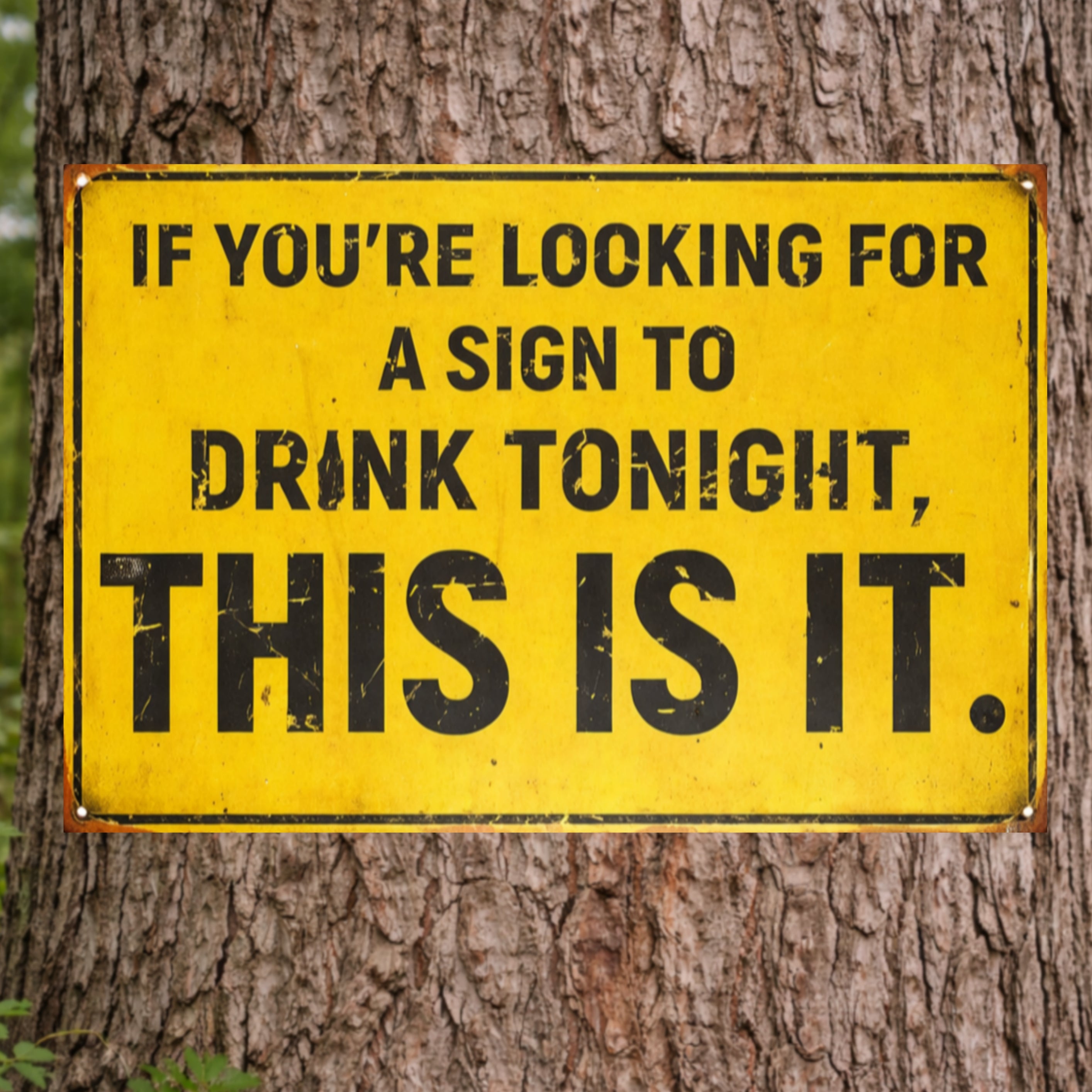 Funny Party Sign – “If You’re Looking for a Sign to Drink Tonight, This Is It” | Bar Decor Wall Art (13x19)