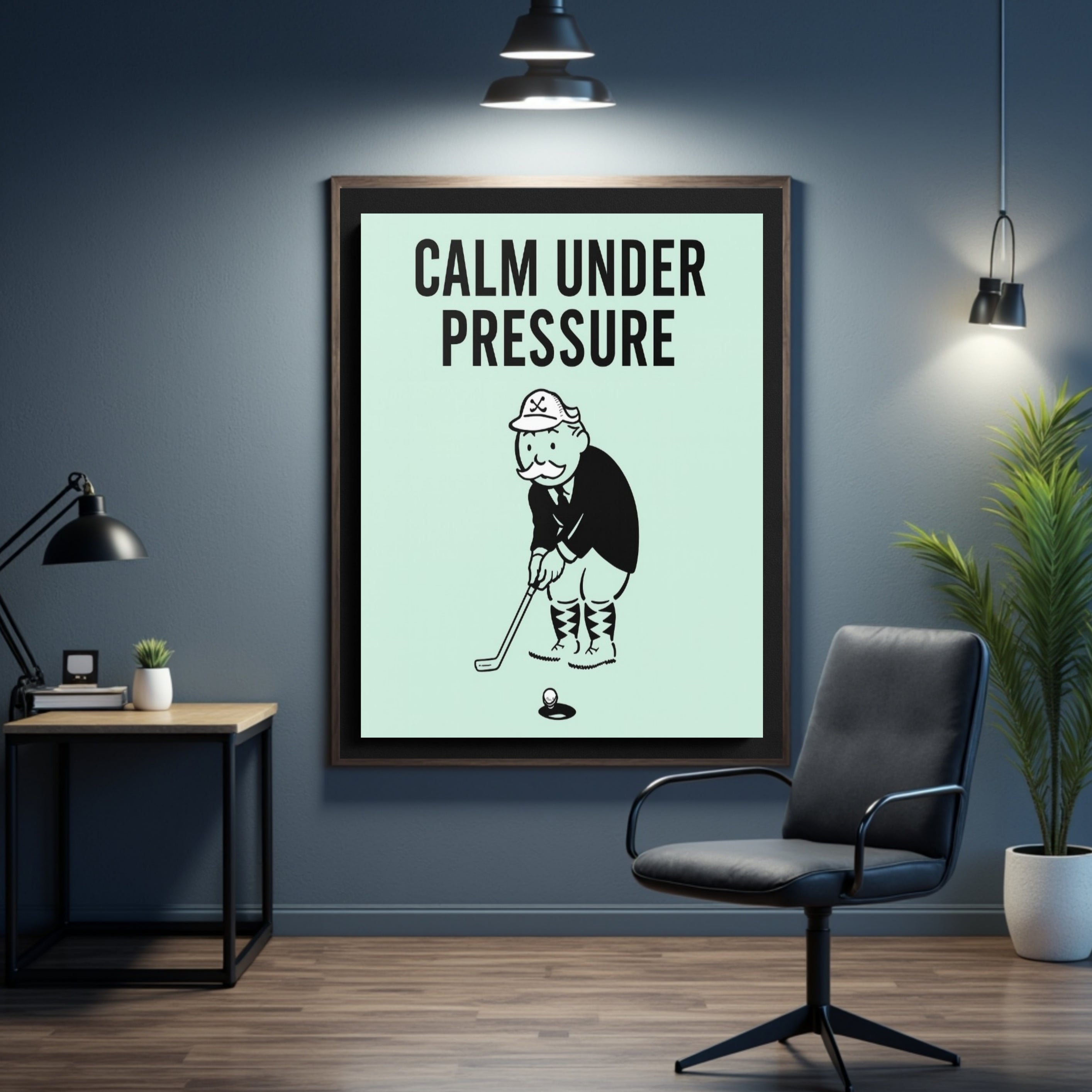 Calm Under Pressure Motivational Poster – Focus and Discipline Wall Art | 13x19 Laminated Print