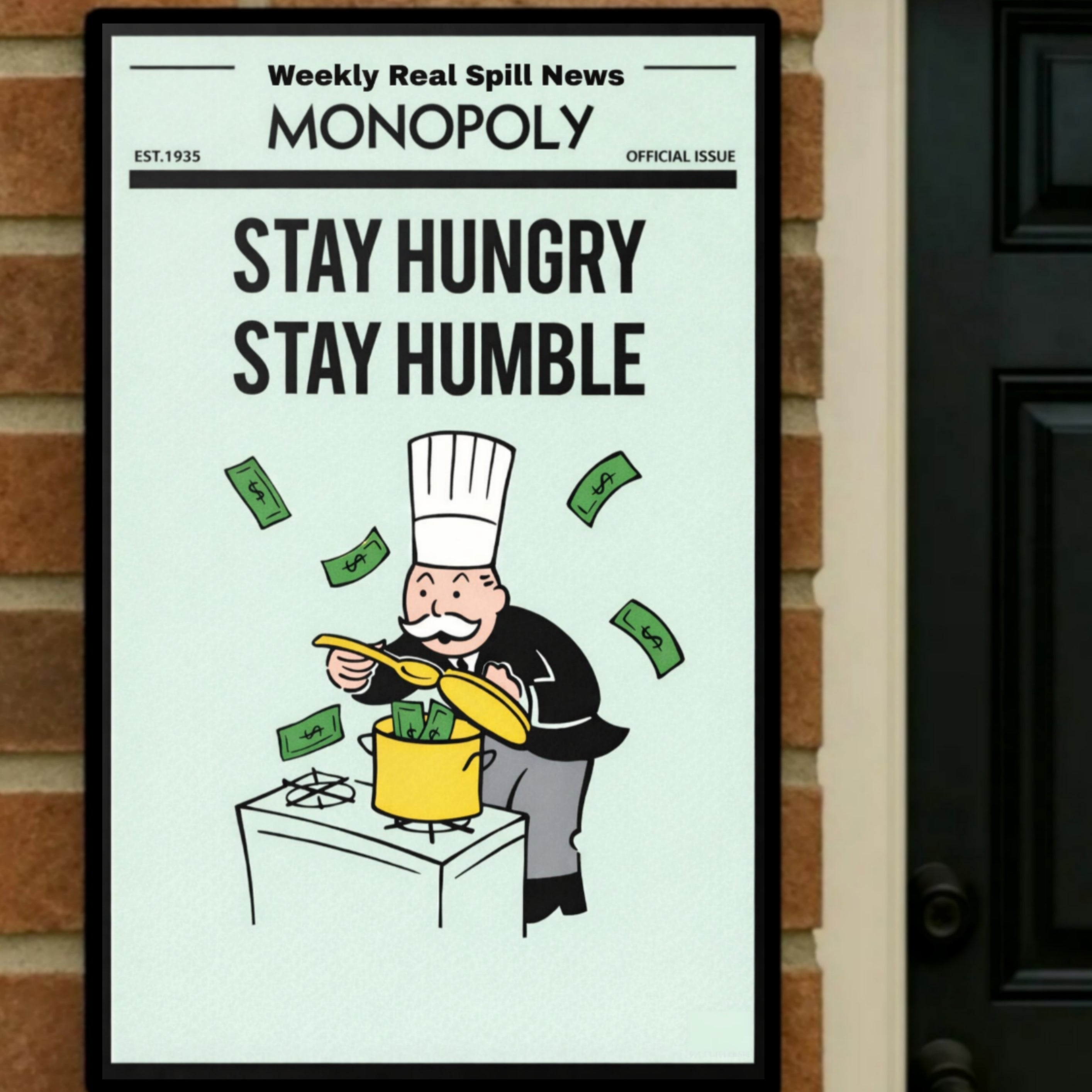 Stay Hungry Stay Humble Motivational Poster – 13x19 Laminated Success Mindset Wall Art