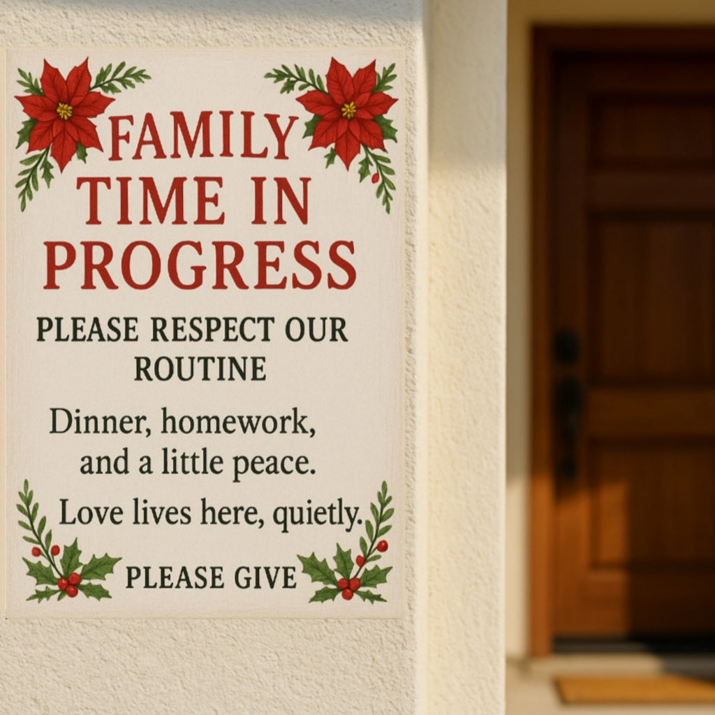 Quiet Home Zone Privacy Sign – Please Respect Our Privacy Door Sign | Home Warning Decor 13x19in Laminated Print