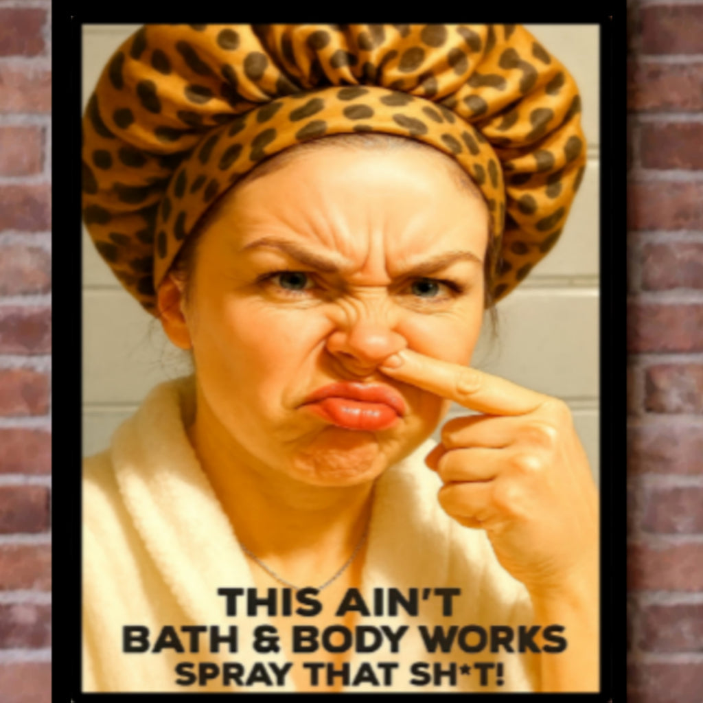 Funny Bathroom Sign Spray That Sh*t Bathroom Humor Wall Art 13x19 Laminated Restroom Decor Bold Funny Toilet Sign Home Decor