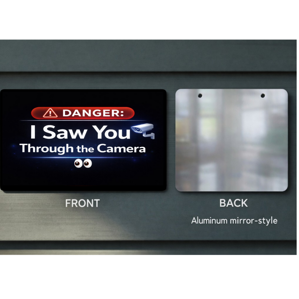 Security Camera Warning Sign I Saw You Through The Camera Modern Door Sign Home Protection Decor