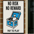 No Risk No Reward Motivational Poster – Entrepreneur Mindset Wall Art | 13x19 Laminated Print