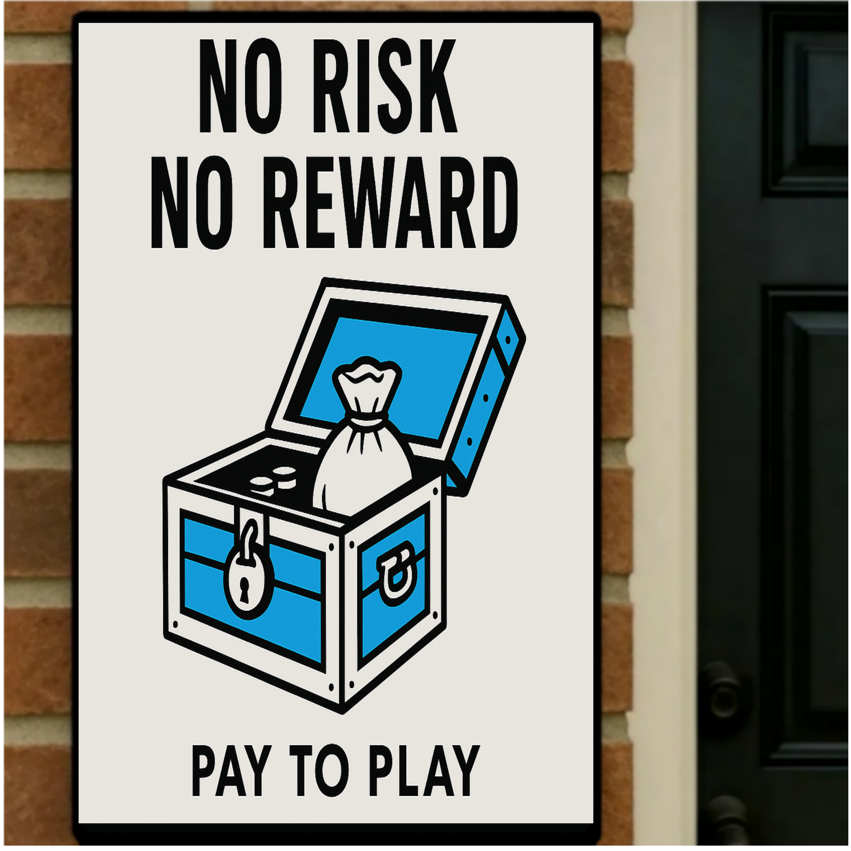 No Risk No Reward Motivational Poster – Entrepreneur Mindset Wall Art | 13x19 Laminated Print