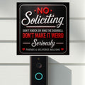No Soliciting Don’t Make It Weird Funny Door Sign Modern Home Decor Statement Piece, 6x9in