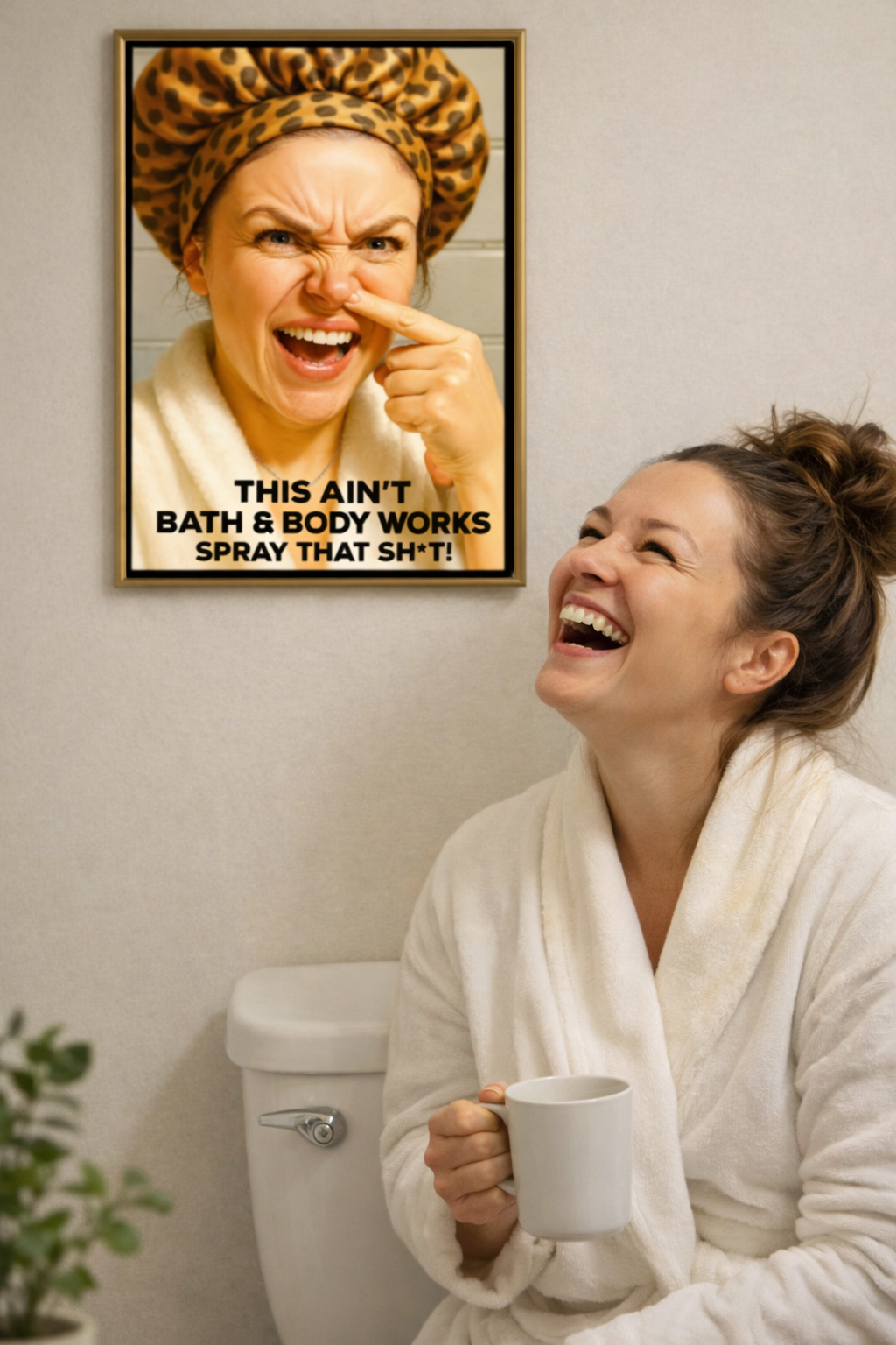 Funny Bathroom Sign Spray That Sh*t Bathroom Humor Wall Art 13x19 Laminated Restroom Decor Bold Funny Toilet Sign Home Decor