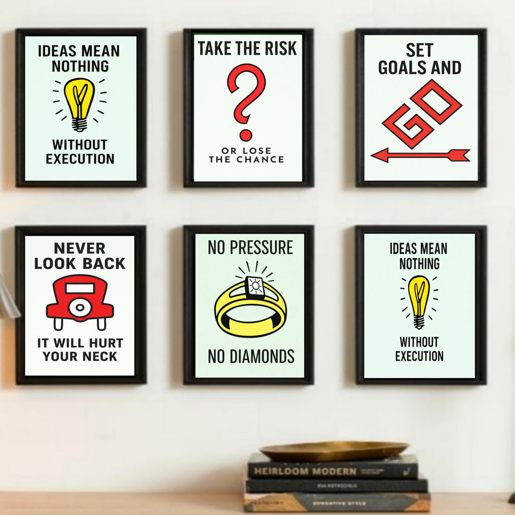 No Pressure No Diamonds Motivational Poster – Hard Work Success Wall Art 13x19in Laminated or Framed