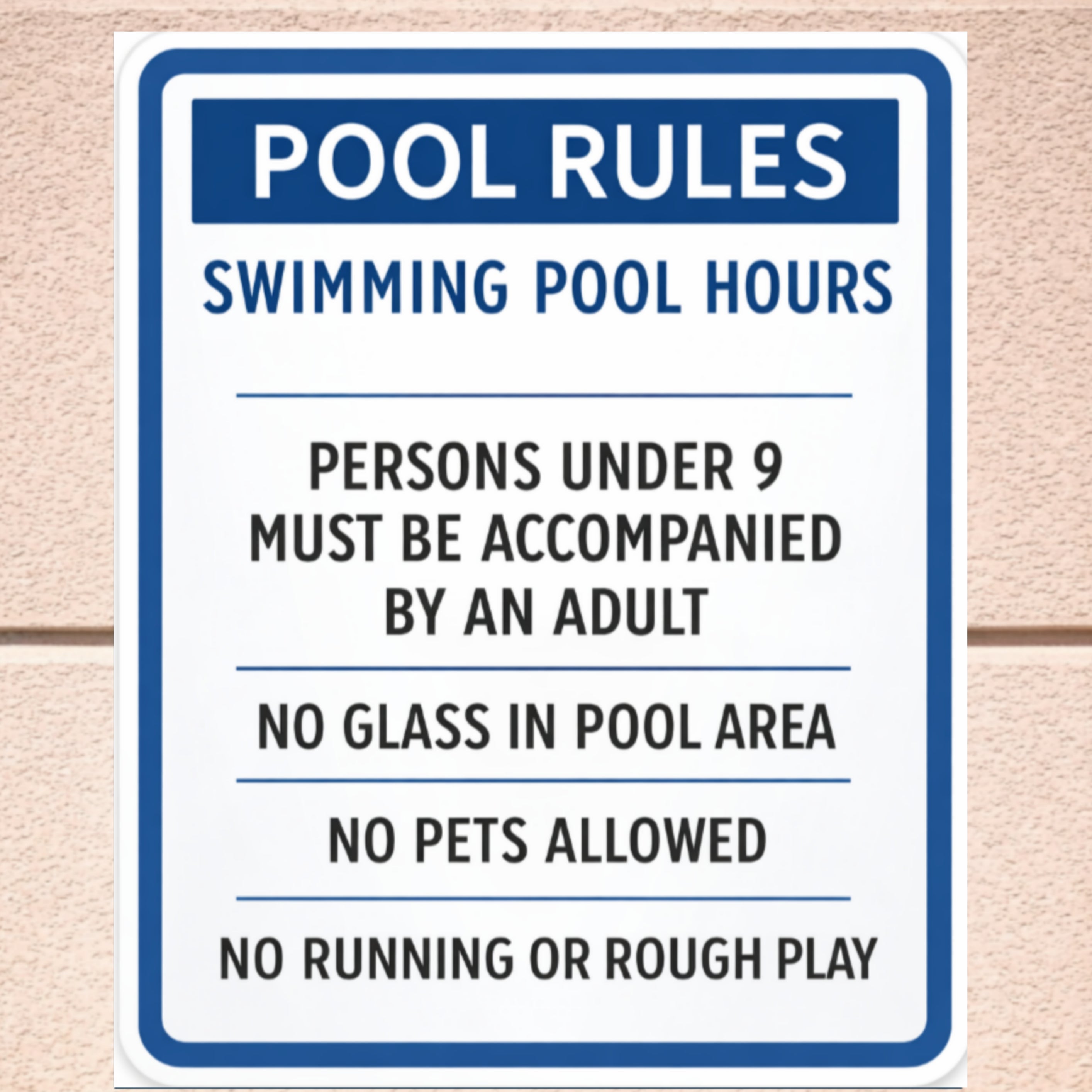 Pool Rules Sign Swimming Pool Safety Poster 13x19 Laminated Pool Area Rules Sign Outdoor Backyard Pool Decor
