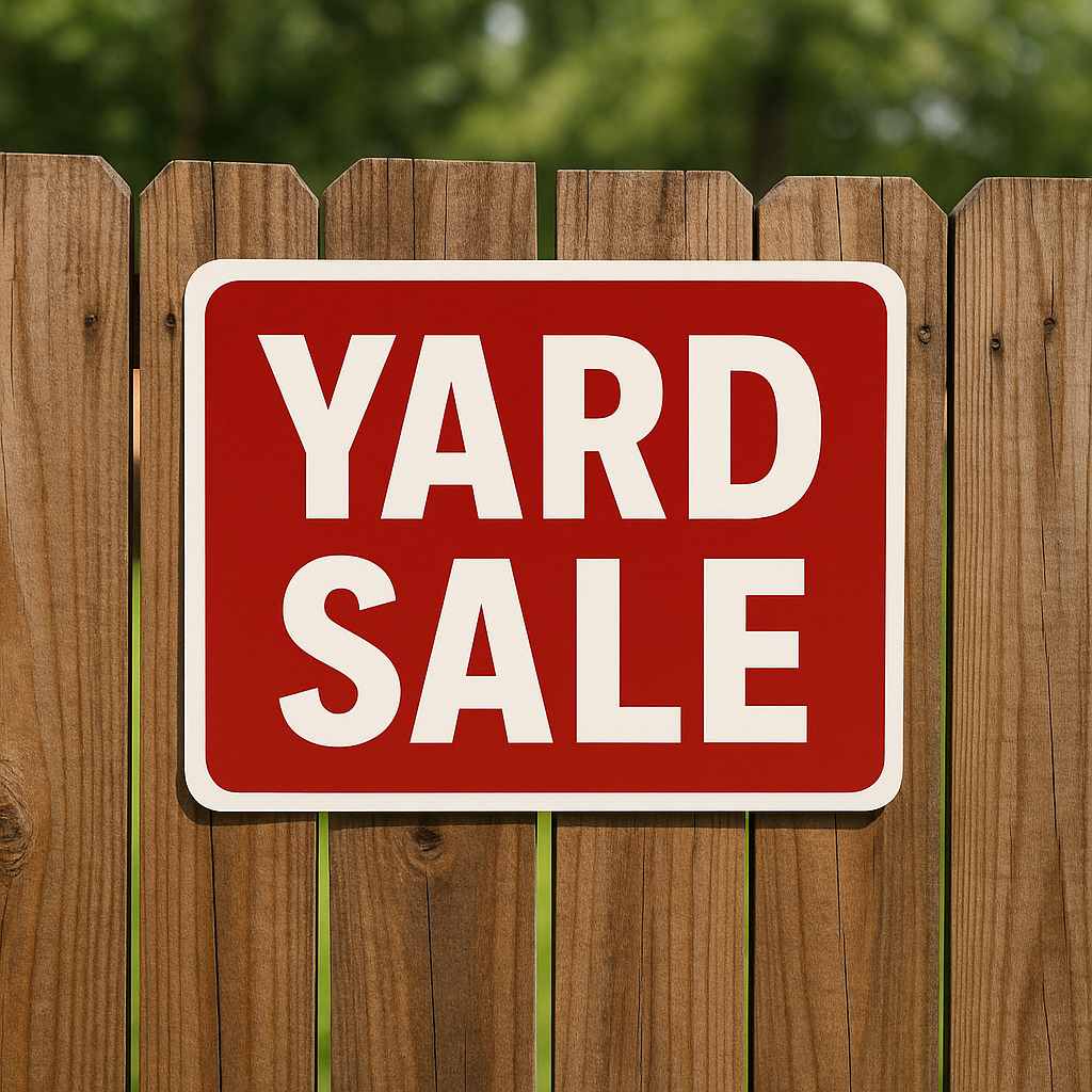 Yard Sale Sign – 19x13 Outdoor Garage Sale Sign | Bold Lawn & Driveway Sale Display