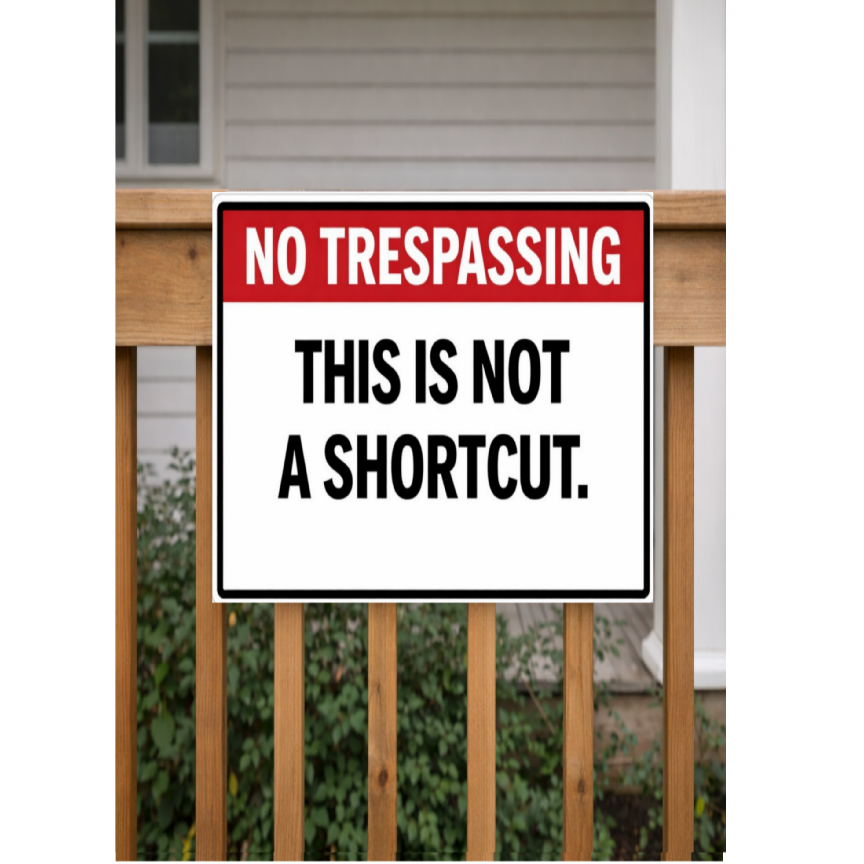 No Trespassing This Is Not A Shortcut Sign 13x19 Laminated Outdoor Warning Sign Private Property Yard Sign Funny Security Sign