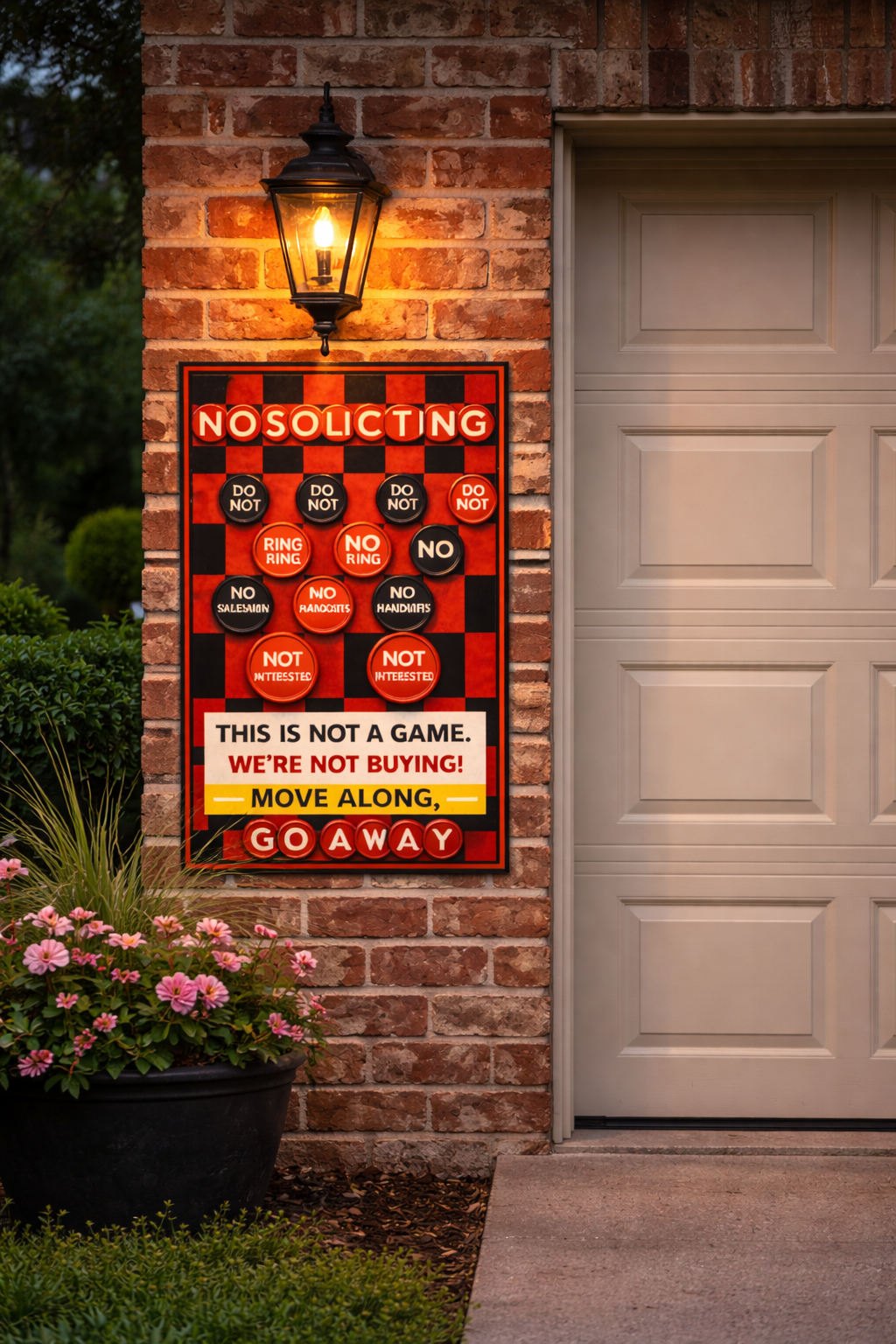 No Trespassing Chess Sign Keep Out Or Pay The Price 13x19 Laminated Warning Sign Unique Strategy Design Home Security Decor