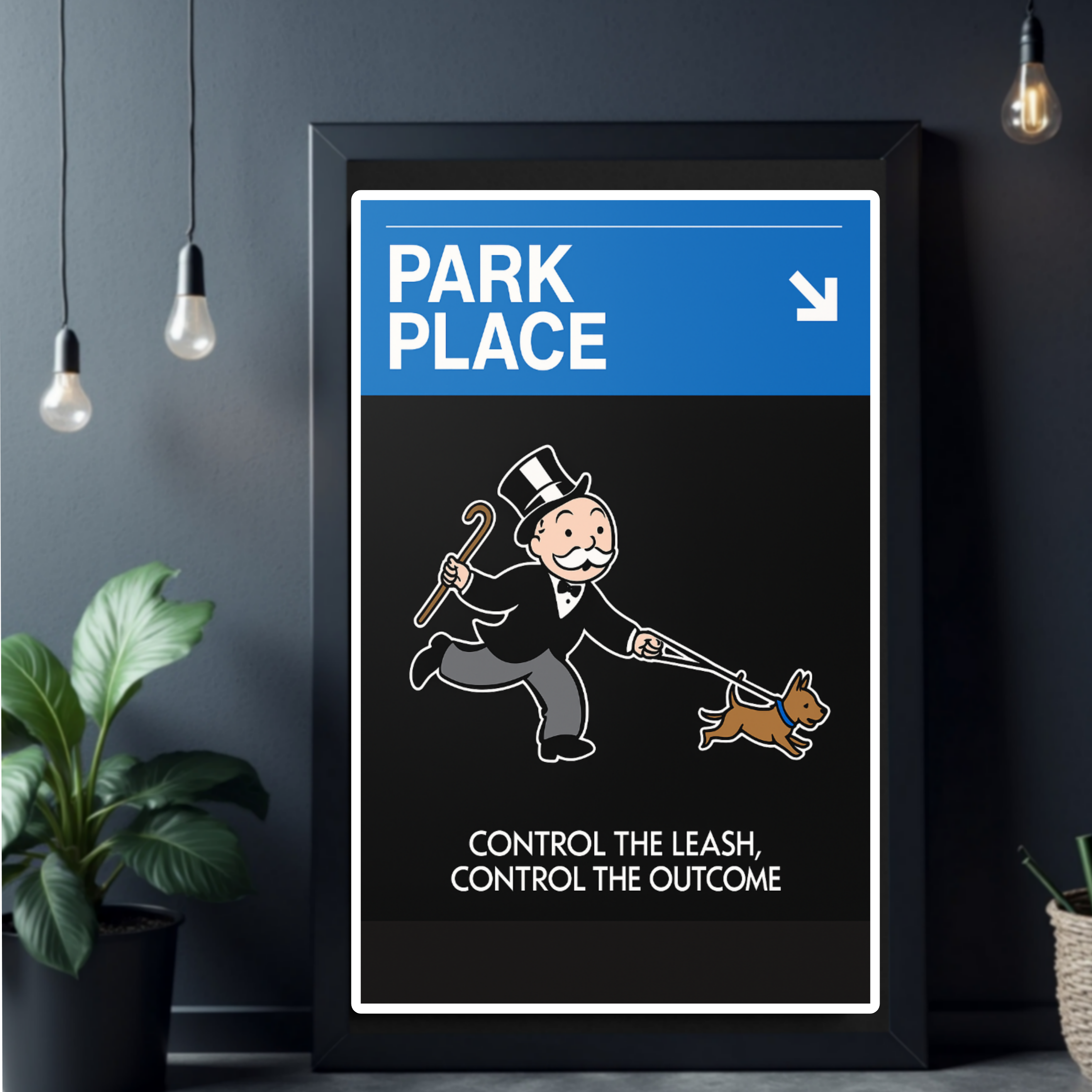 Monopoly Inspired Wall Art Set 13x19 Laminated Street Style Decor Park Place New York Avenue Modern Wall Art Set