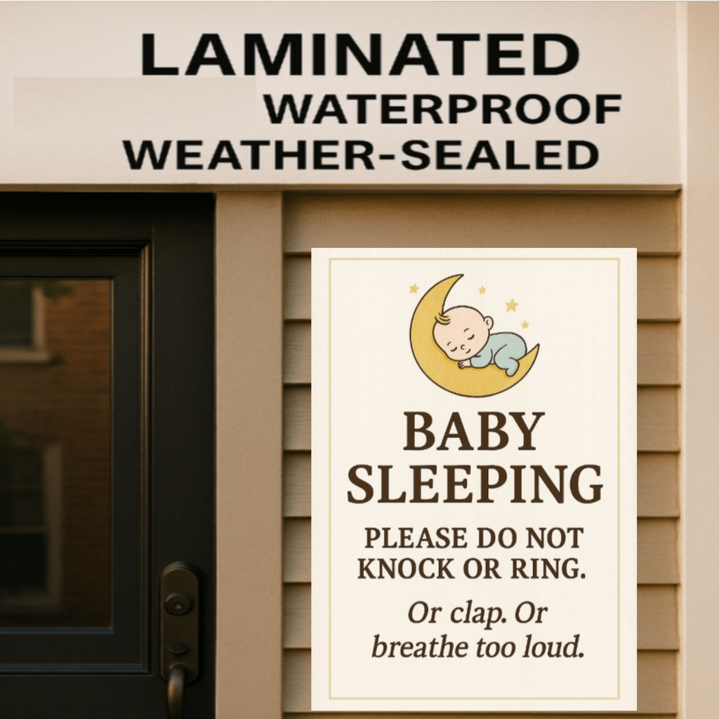 No Soliciting Door Sign – Funny Do Not Knock Sign | Home Privacy Warning Sign 13x19in
