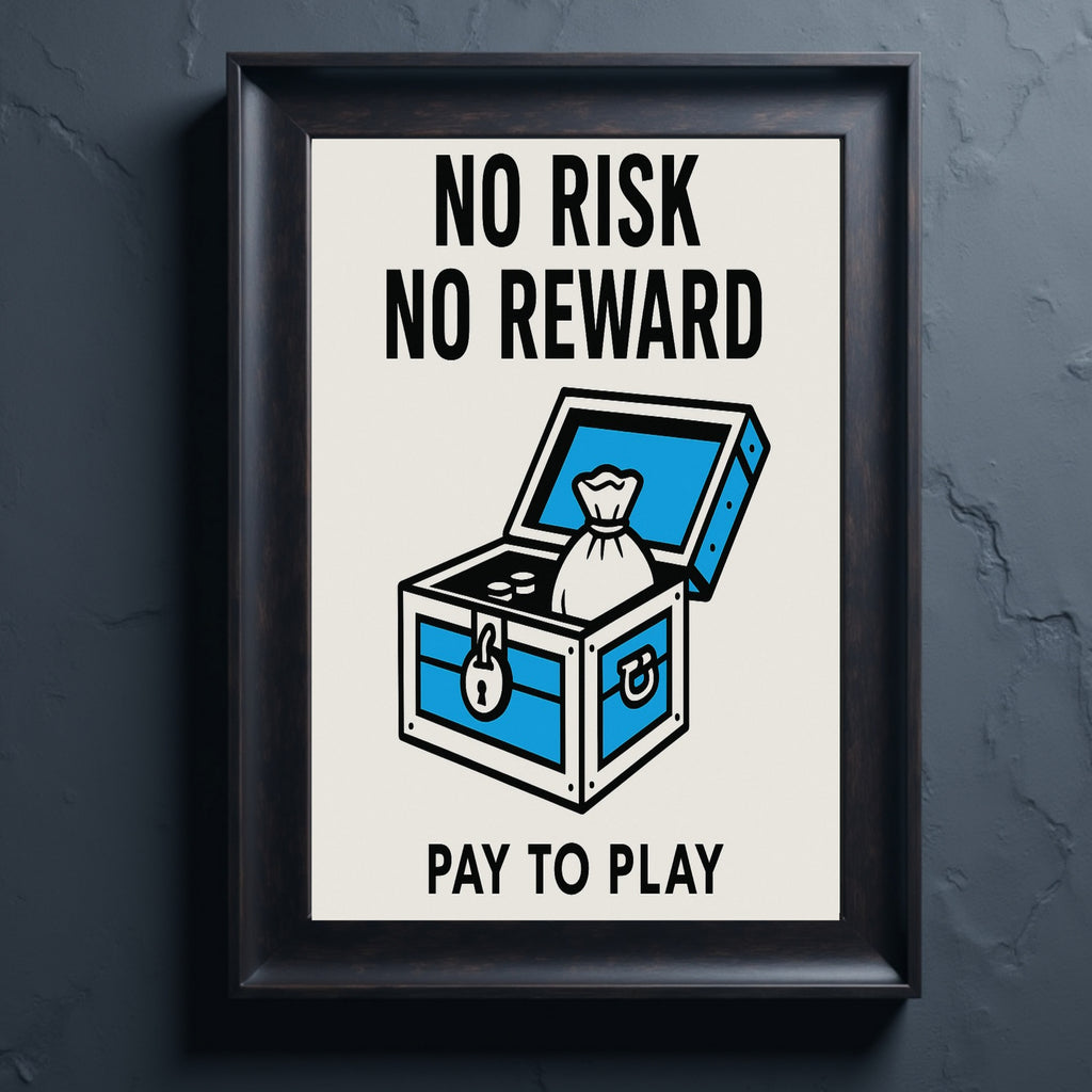 No Risk No Reward Motivational Poster – Entrepreneur Mindset Wall Art | 13x19 Laminated Print