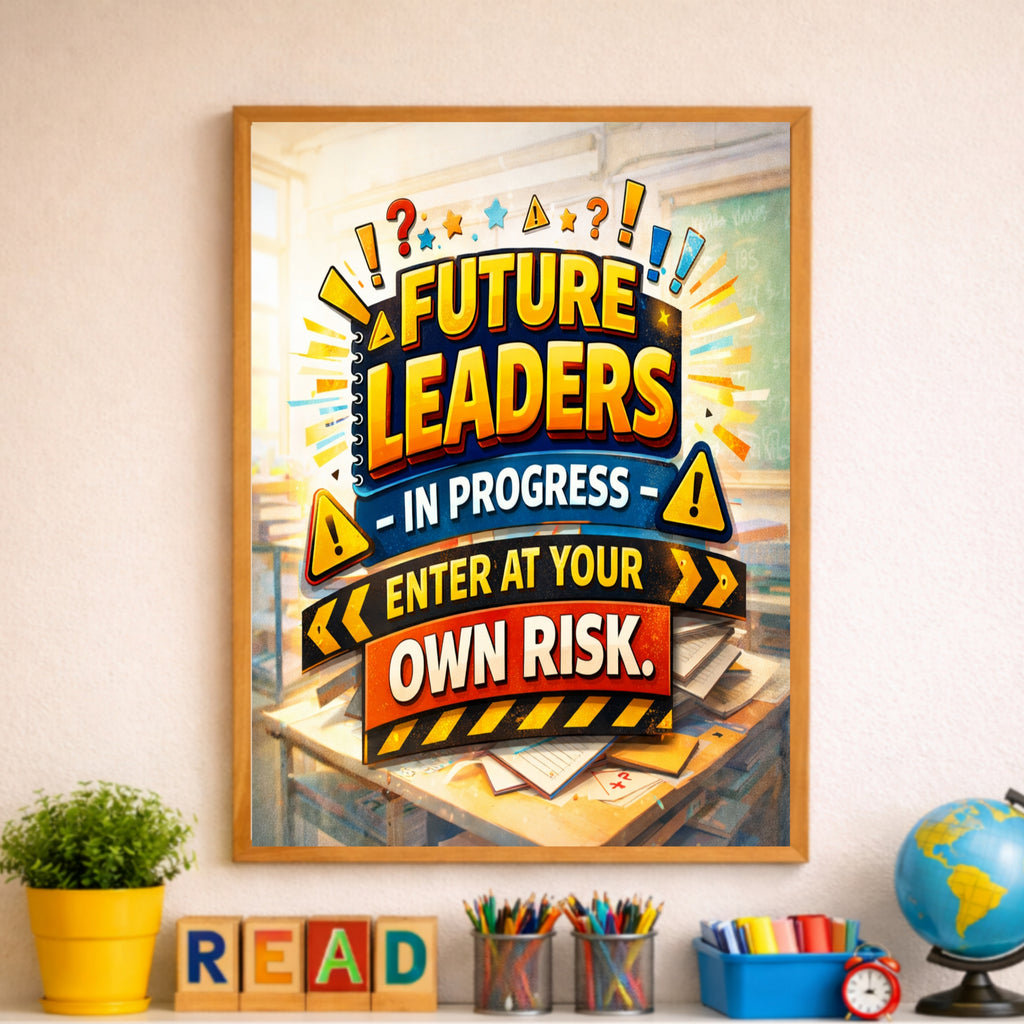 Future Leaders Classroom Sign Teacher Decor School Poster 13x19 Laminated Classroom Wall Art Motivational Student Sign