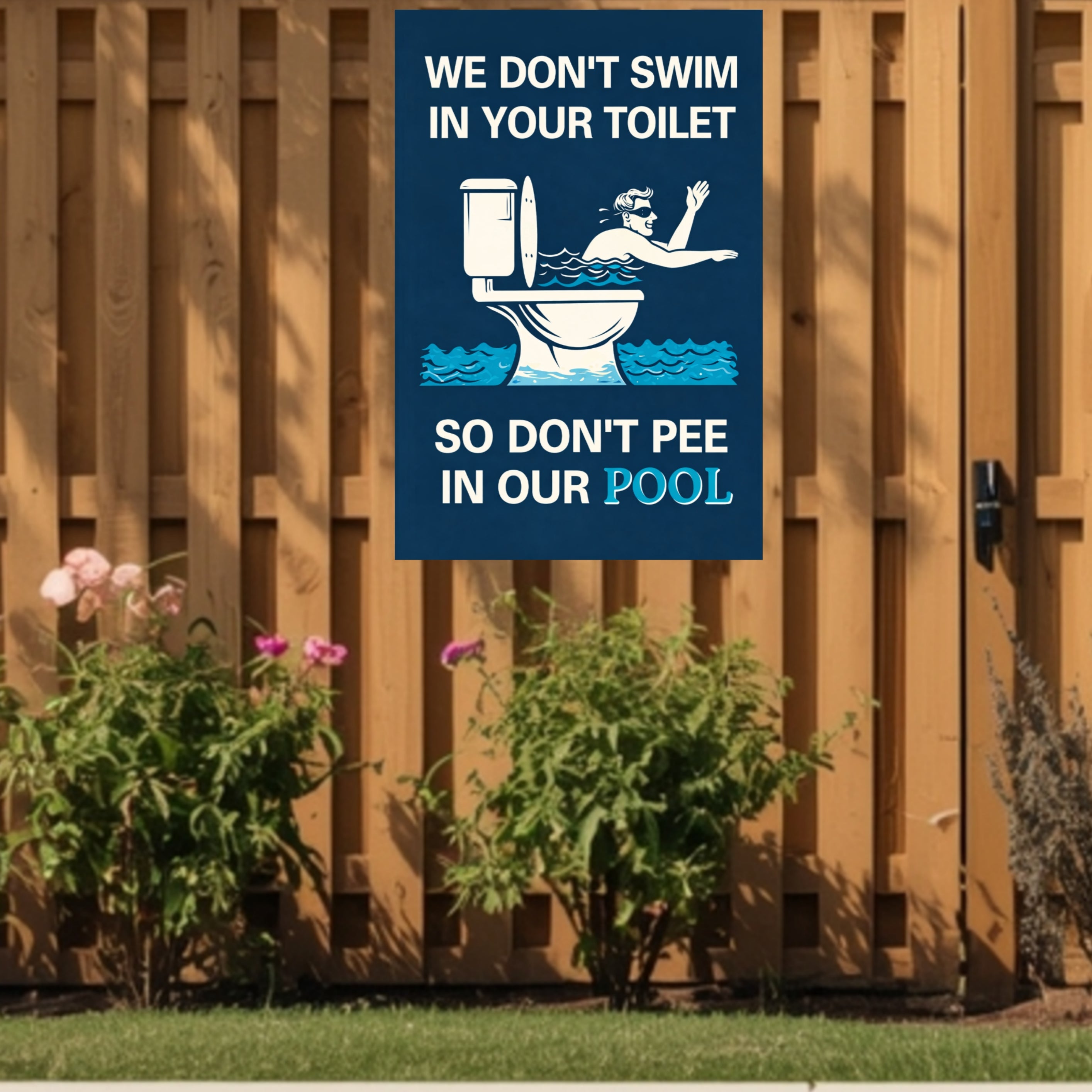 Funny Pool Sign Don’t Pee In Pool Humor Pool Decor 13x19 Laminated Pool Rules Sign Backyard Pool Humor Sign