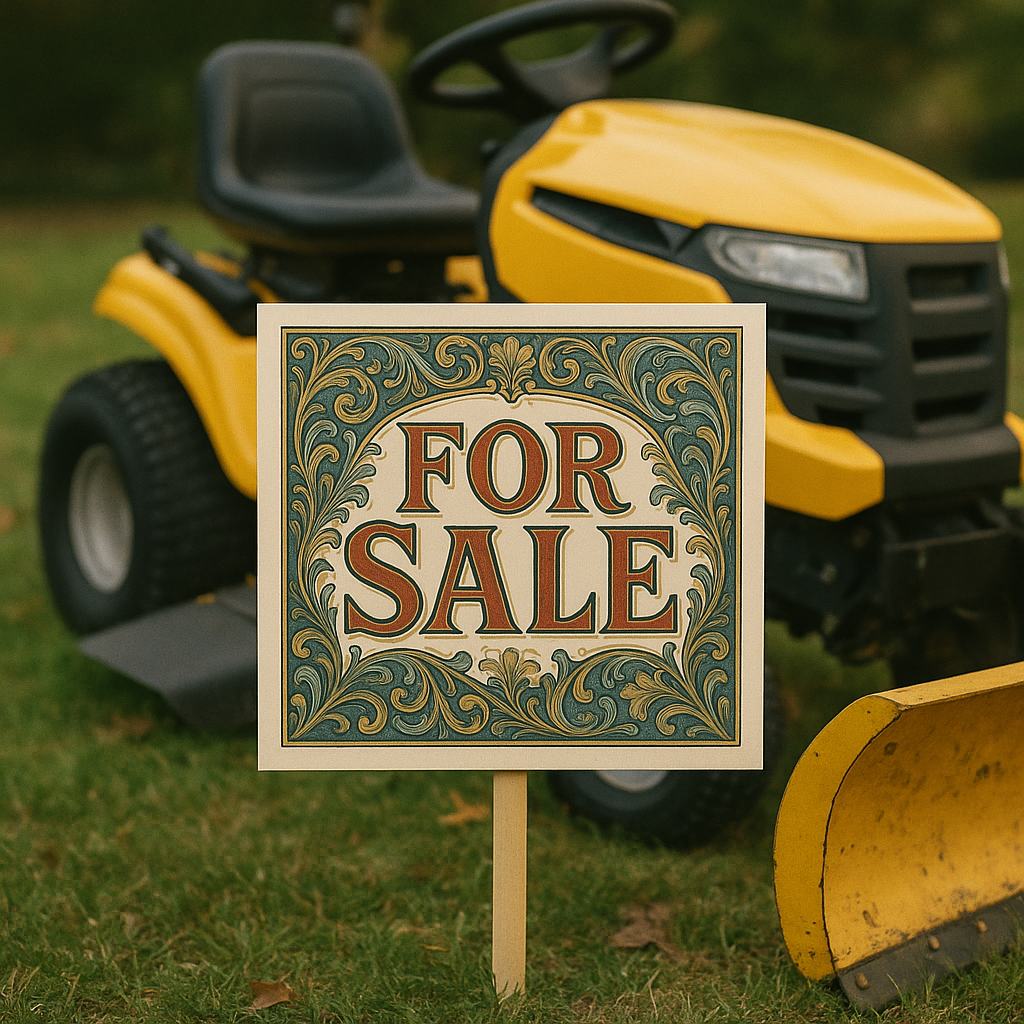 Vintage For Sale Sign – 13x13 Decorative Property Sale Sign | Rustic Real Estate or Yard Display