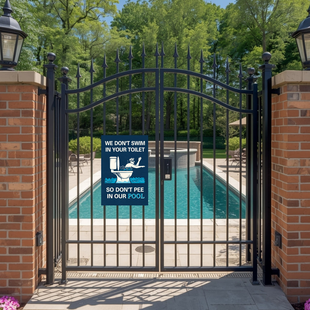 Funny Pool Sign Don’t Pee In Pool Humor Pool Decor 13x19 Laminated Pool Rules Sign Backyard Pool Humor Sign