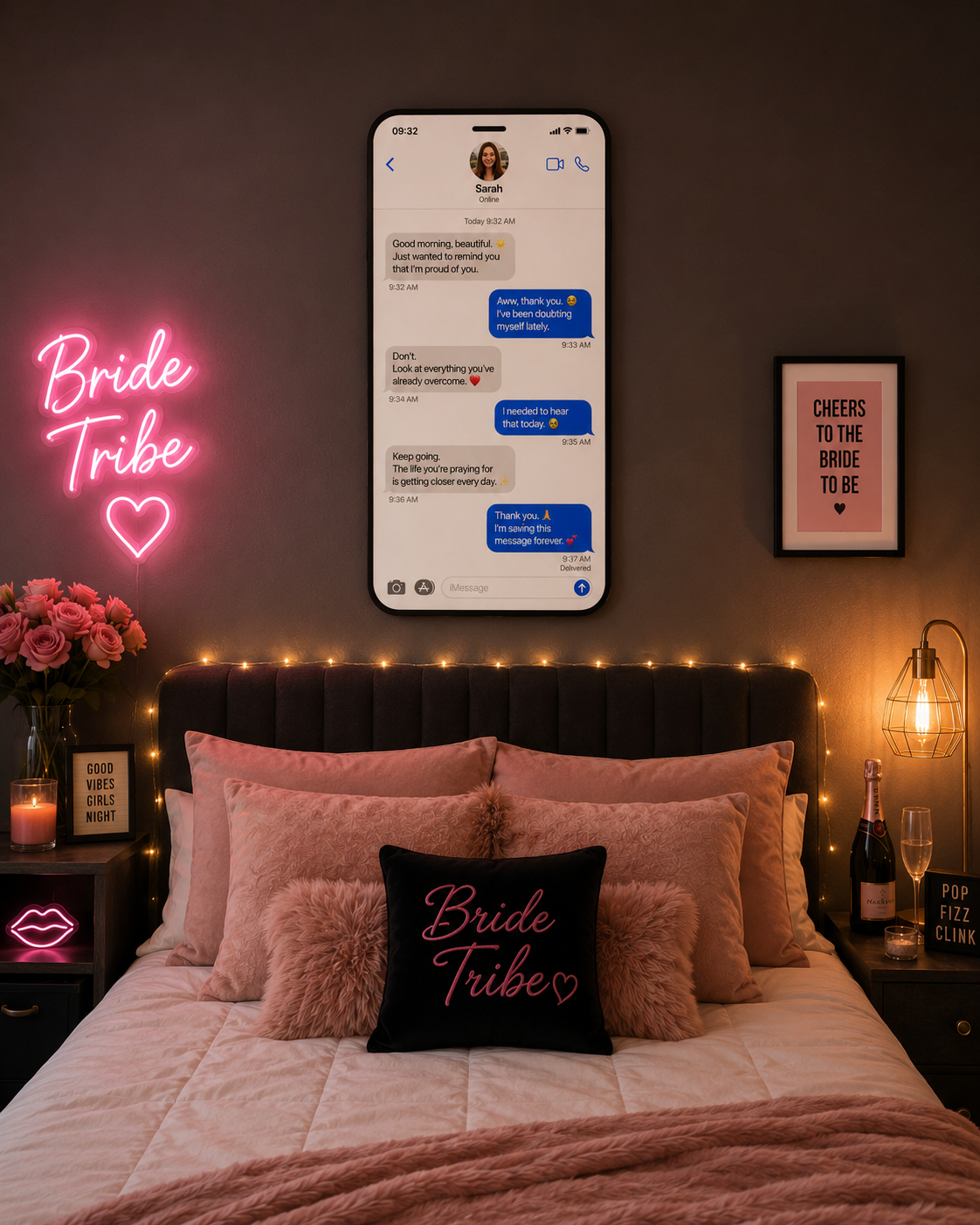 Personalized Text Message Wall Art | Custom Phone Conversation Sign | First Date Texts Gift | Personalized Couple Wall
