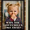 Funny Bathroom Reaction Sign Why You Gotta Do Us Like That 13x19 Laminated Bathroom Humor Wall Art Kids Funny Decor