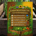 Garden Maintenance Tips Sign Beginner Gardening Poster 13x19 Laminated Garden Guide Outdoor Decor Vegetable Garden Sign