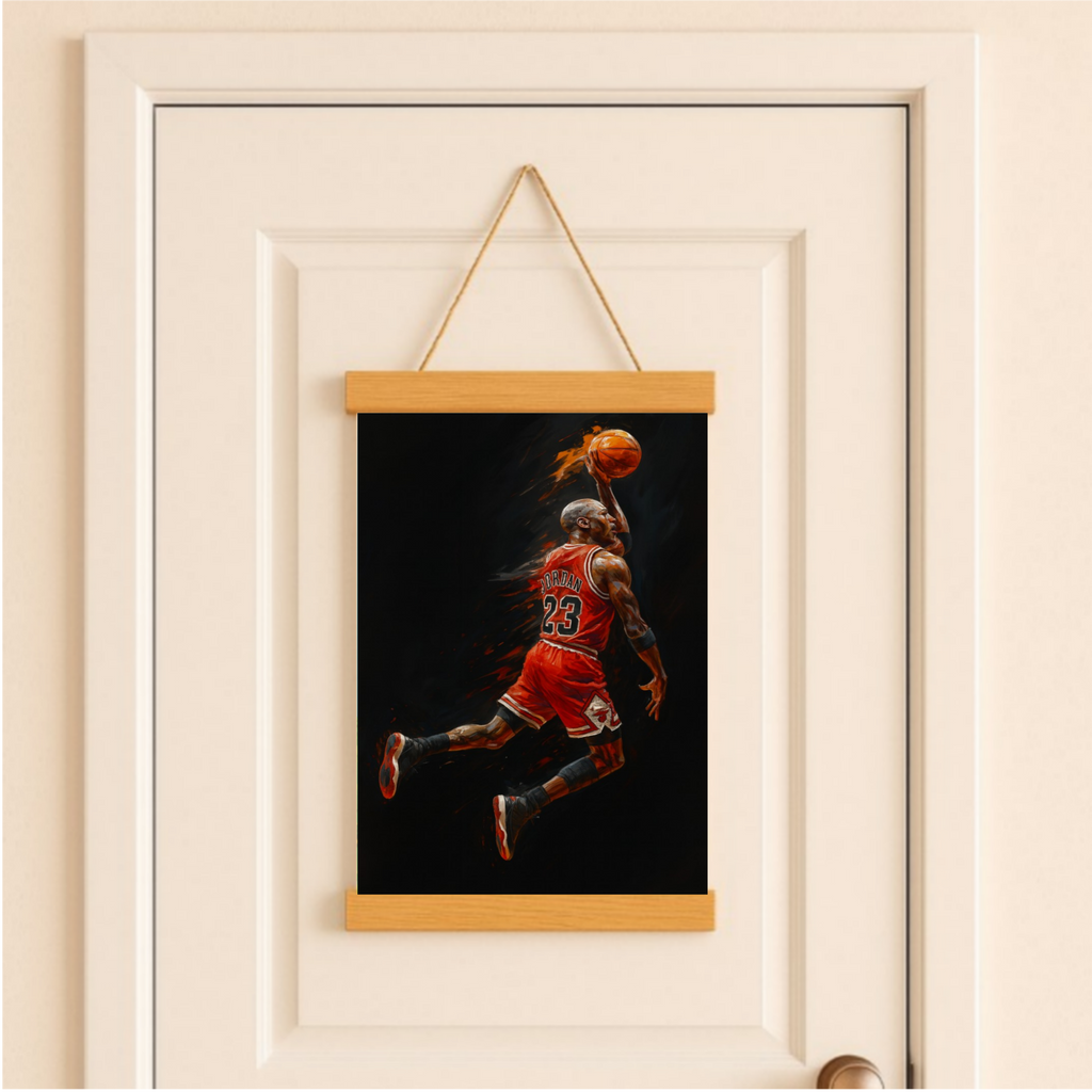 Legendary MJ Basketball Wall Art Inspired by Jordan Dunk Poster Sports Wall Decor Athlete Motivation Print 13x19 Laminated