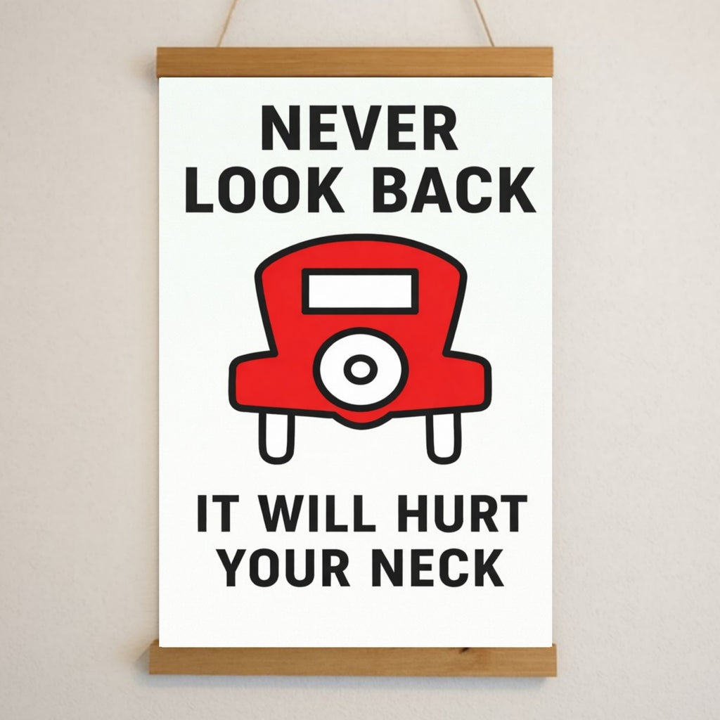 Never Look Back Motivational Monopoly Print – Success Mindset Wall Art 13x19in Laminated or Framed