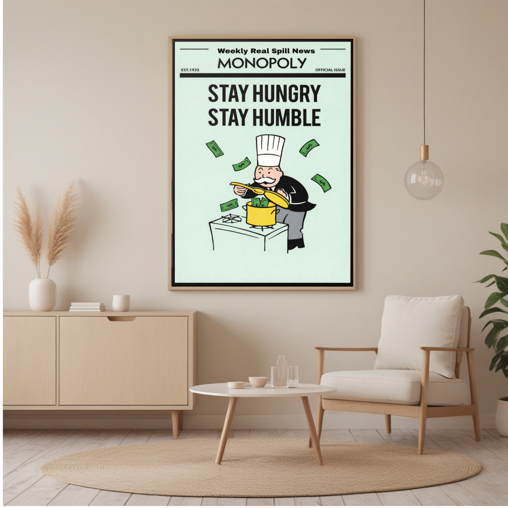 Stay Hungry Stay Humble Motivational Poster – 13x19 Laminated Success Mindset Wall Art