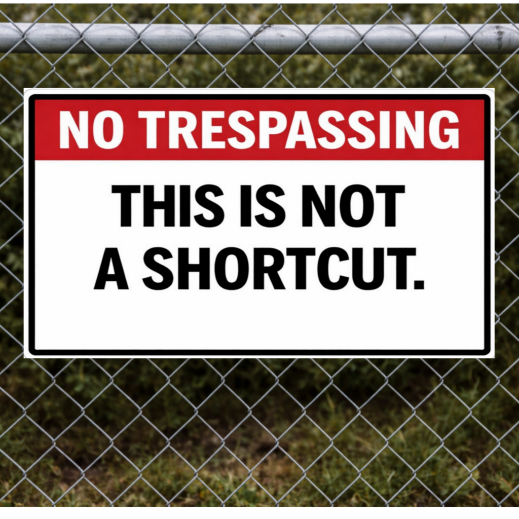 No Trespassing This Is Not A Shortcut Sign 13x19 Laminated Outdoor Warning Sign Private Property Yard Sign Funny Security Sign