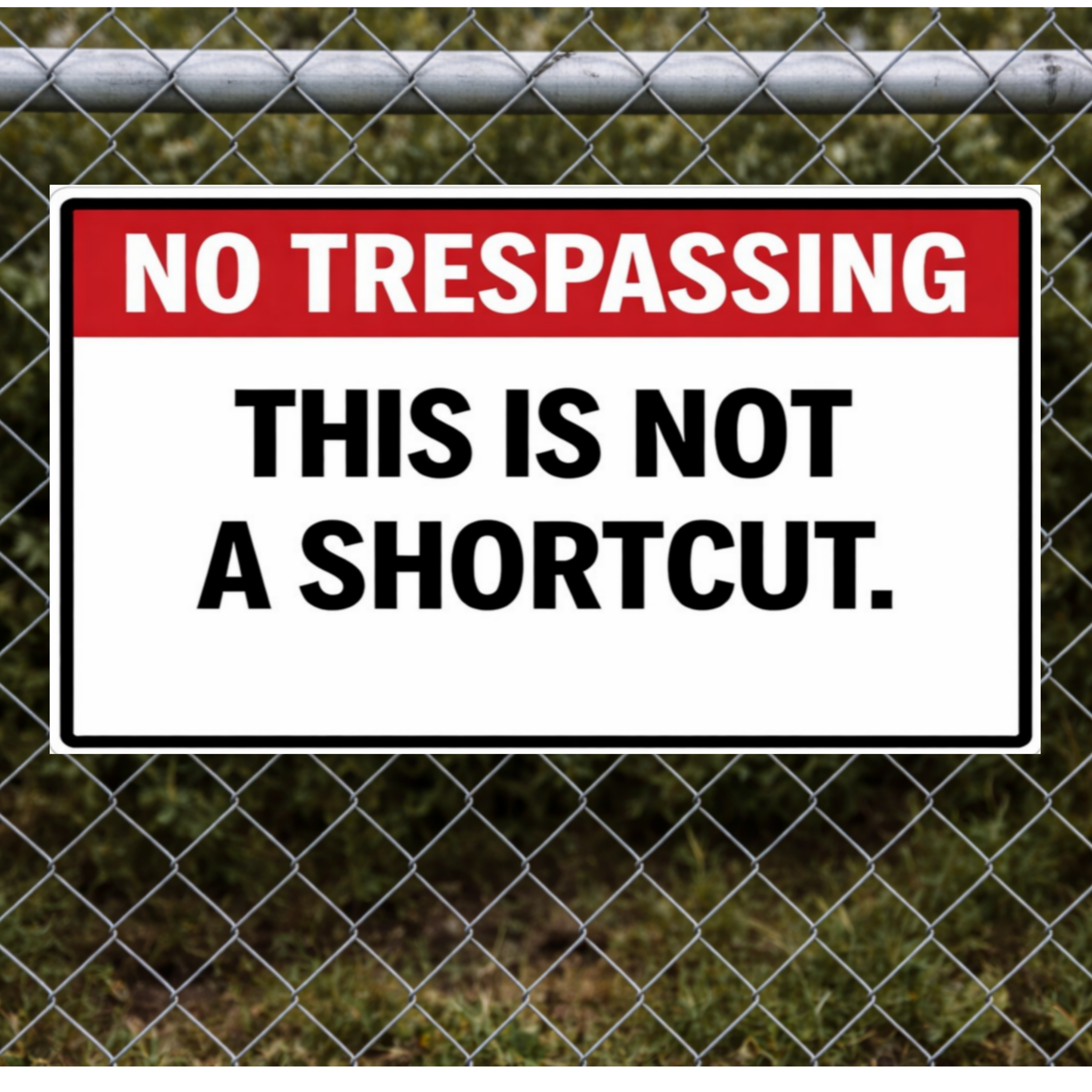 No Trespassing This Is Not A Shortcut Sign 13x19 Laminated Outdoor Warning Sign Private Property Yard Sign Funny Security Sign