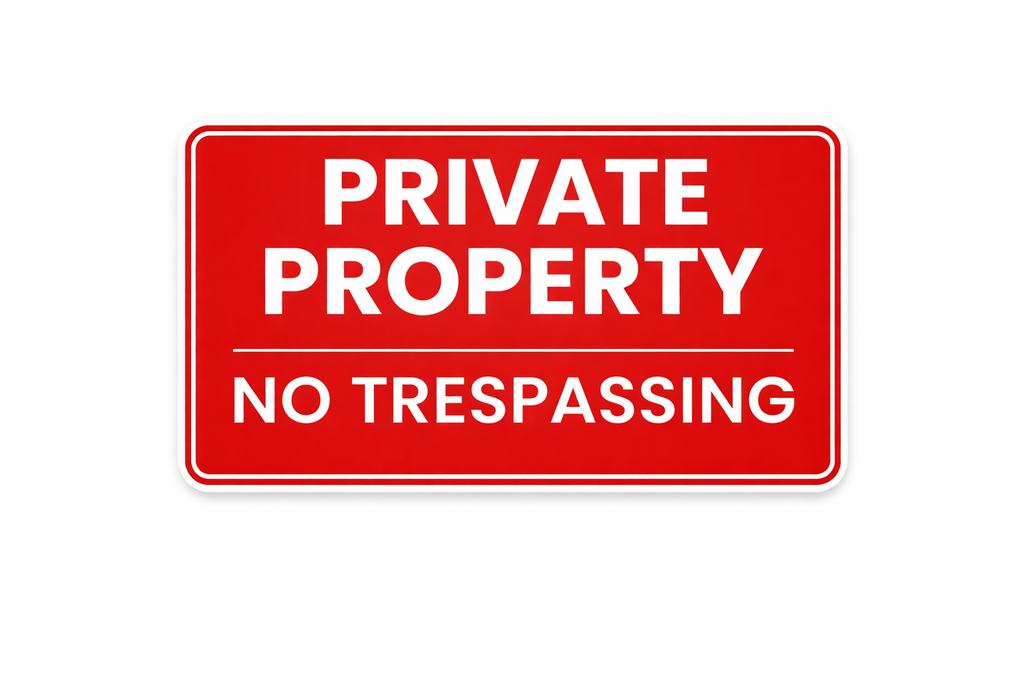 Private Property No Trespassing Signs – Multi-Color Set | Durable Outdoor Warning Signs (6x9
