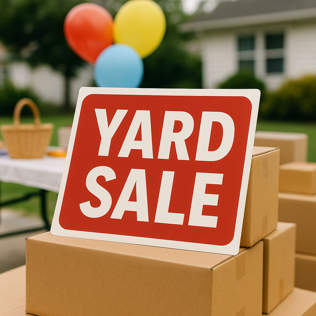 Yard Sale Sign – 19x13 Outdoor Garage Sale Sign | Bold Lawn & Driveway Sale Display