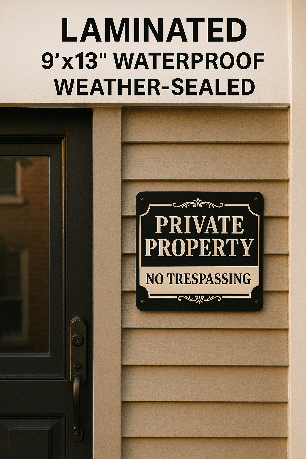 Private Property No Trespassing Sign – Rustic Vintage Warning Sign | Farm, Land, Yard, Fence Security Decor