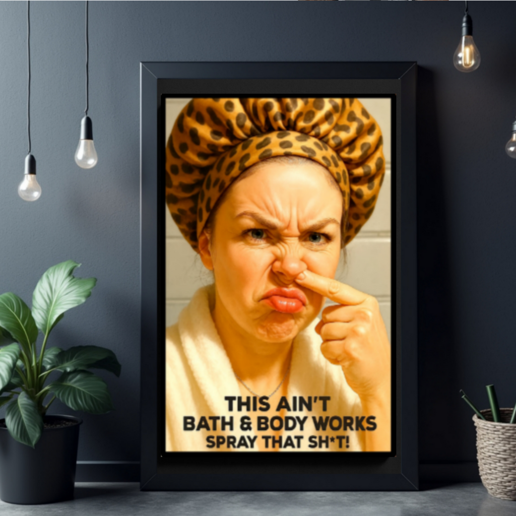 Funny Bathroom Sign Spray That Sh*t Bathroom Humor Wall Art 13x19 Laminated Restroom Decor Bold Funny Toilet Sign Home Decor
