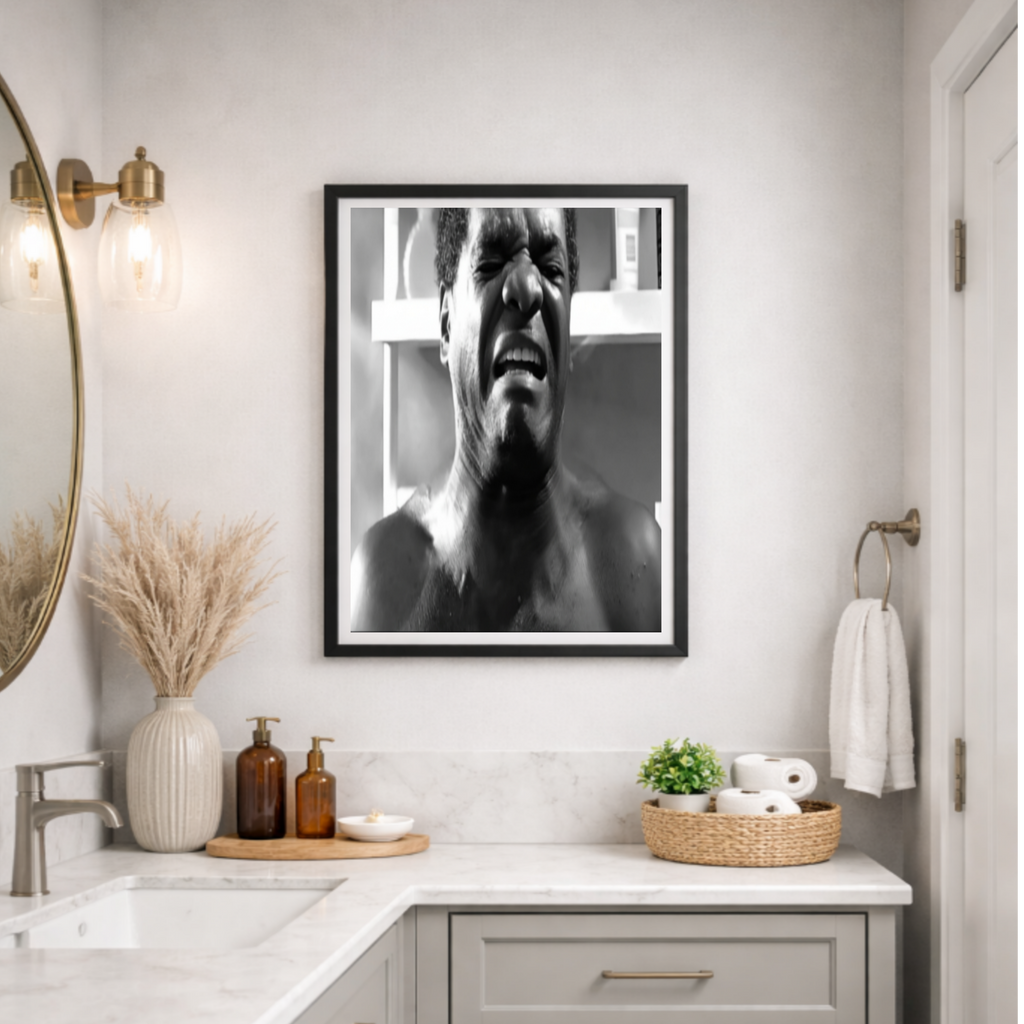 Friday Movie Inspired Wall Art – Pops & Craig Classic Scene Print | Funny Urban Nostalgia Decor | Black & White Framed Poster