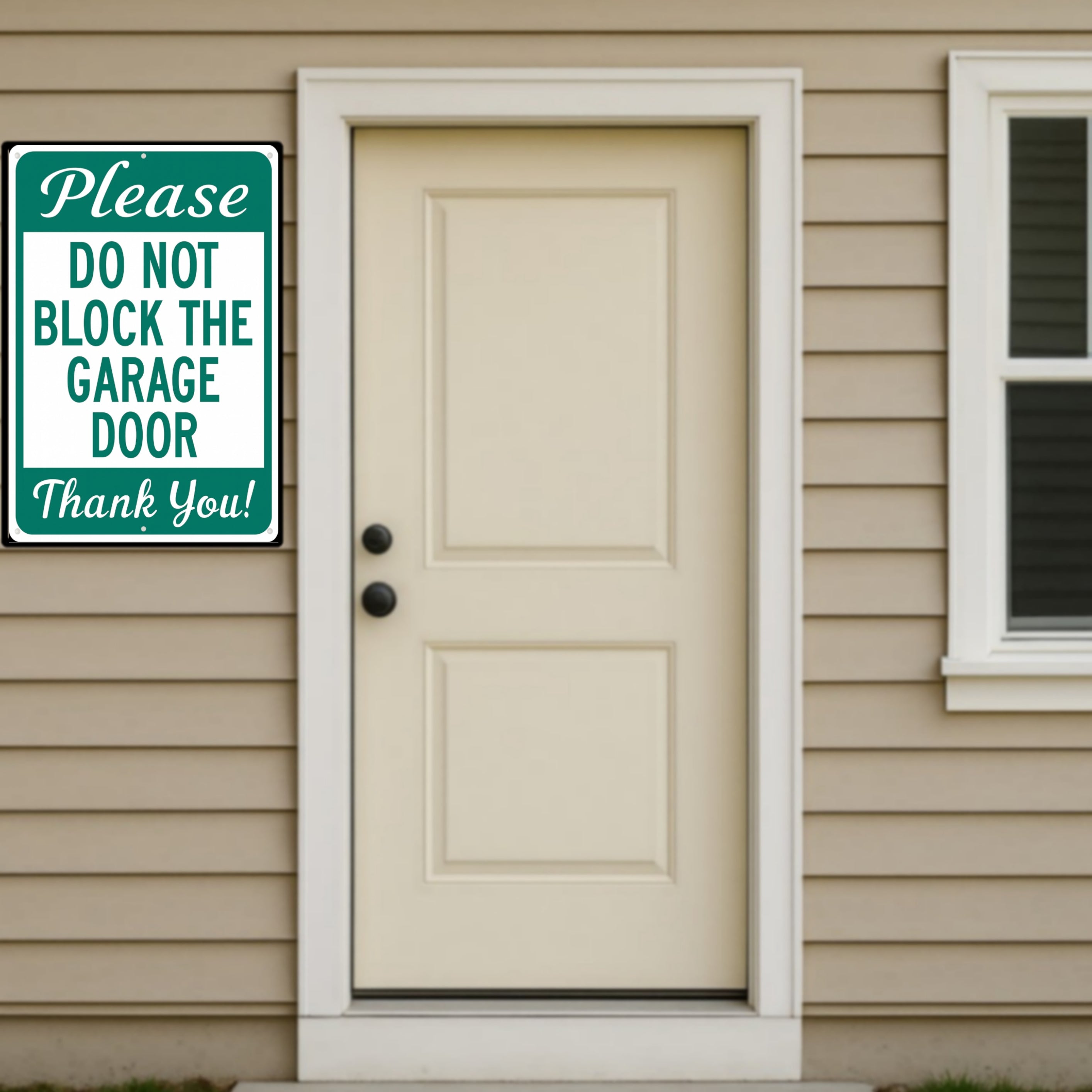 Please Do Not Block the Garage Door Sign – Parking Warning Sign | Home Driveway Notice