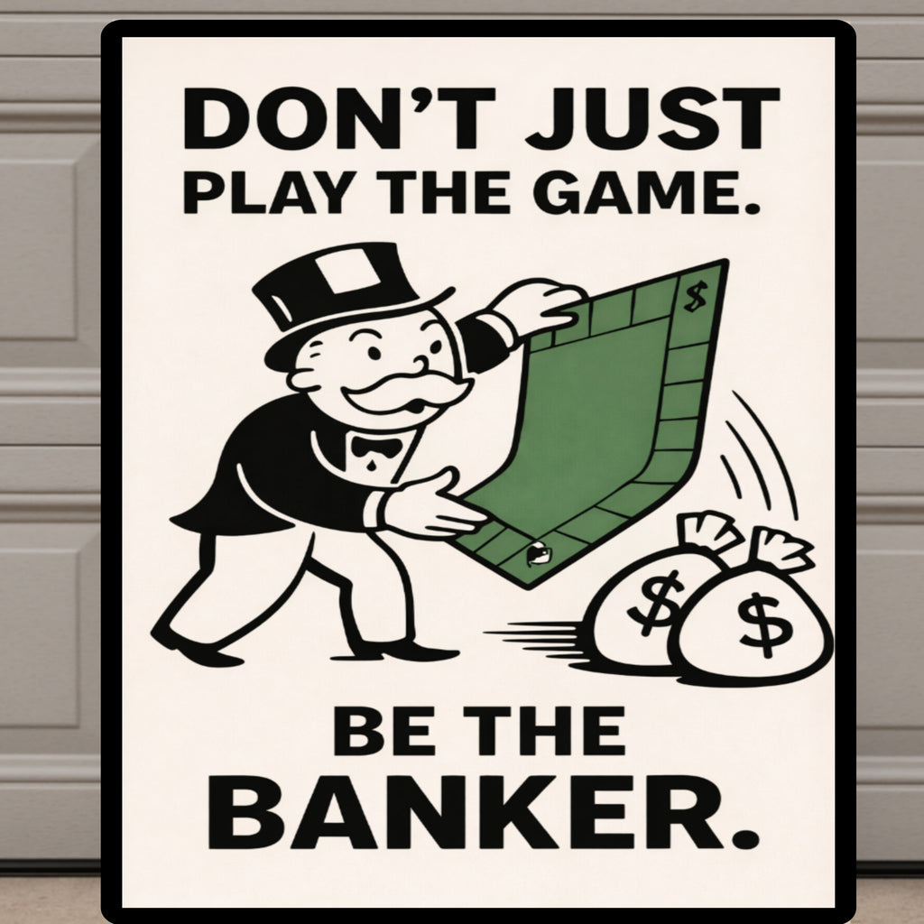 Don’t Just Play the Game Be the Banker Poster – Entrepreneur Motivation Wall Art