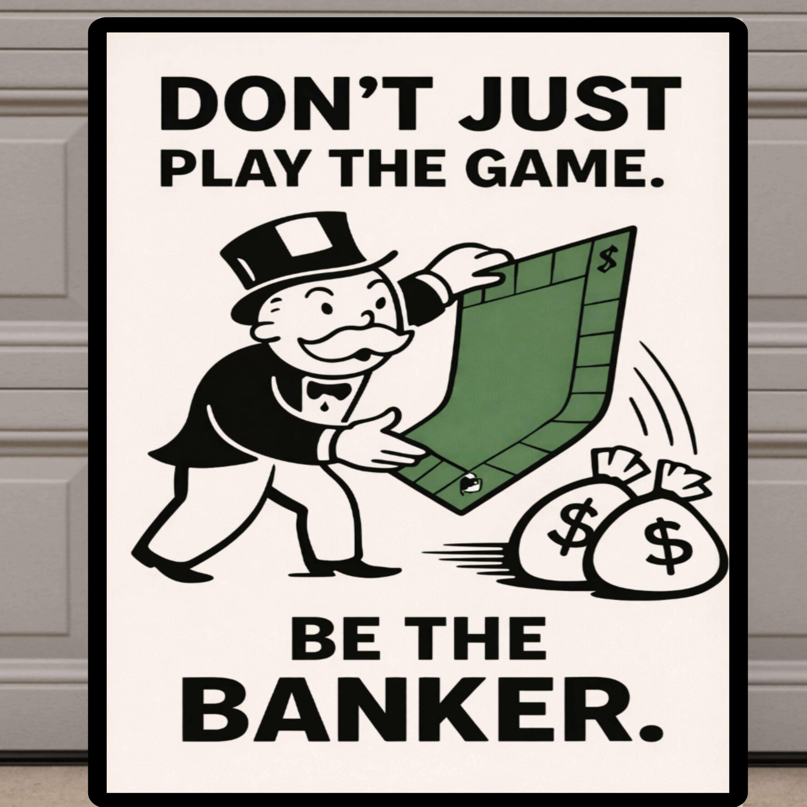 Don’t Just Play the Game Be the Banker Poster – Entrepreneur Motivation Wall Art