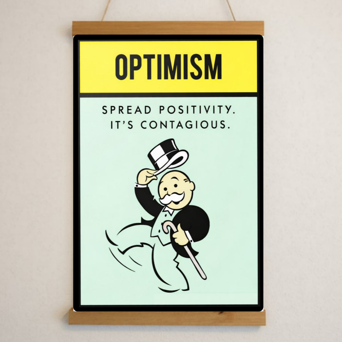 Optimism Spread Positivity Wall Art – Positive Mindset Laminated or Framed| Inspirational Office Decor